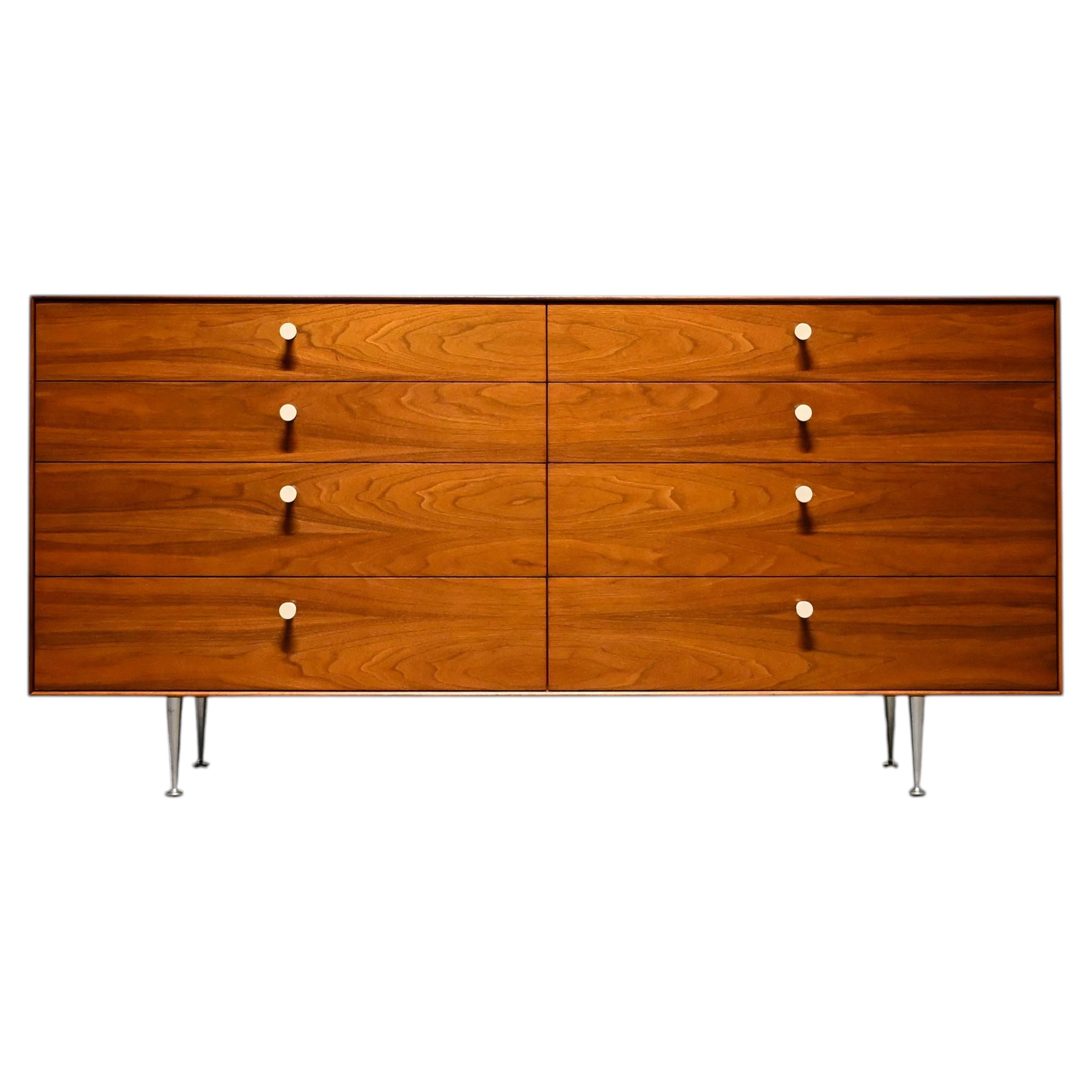 George Nelson Thin Edge 8-Drawer Dresser in Walnut for Herman Miller For Sale