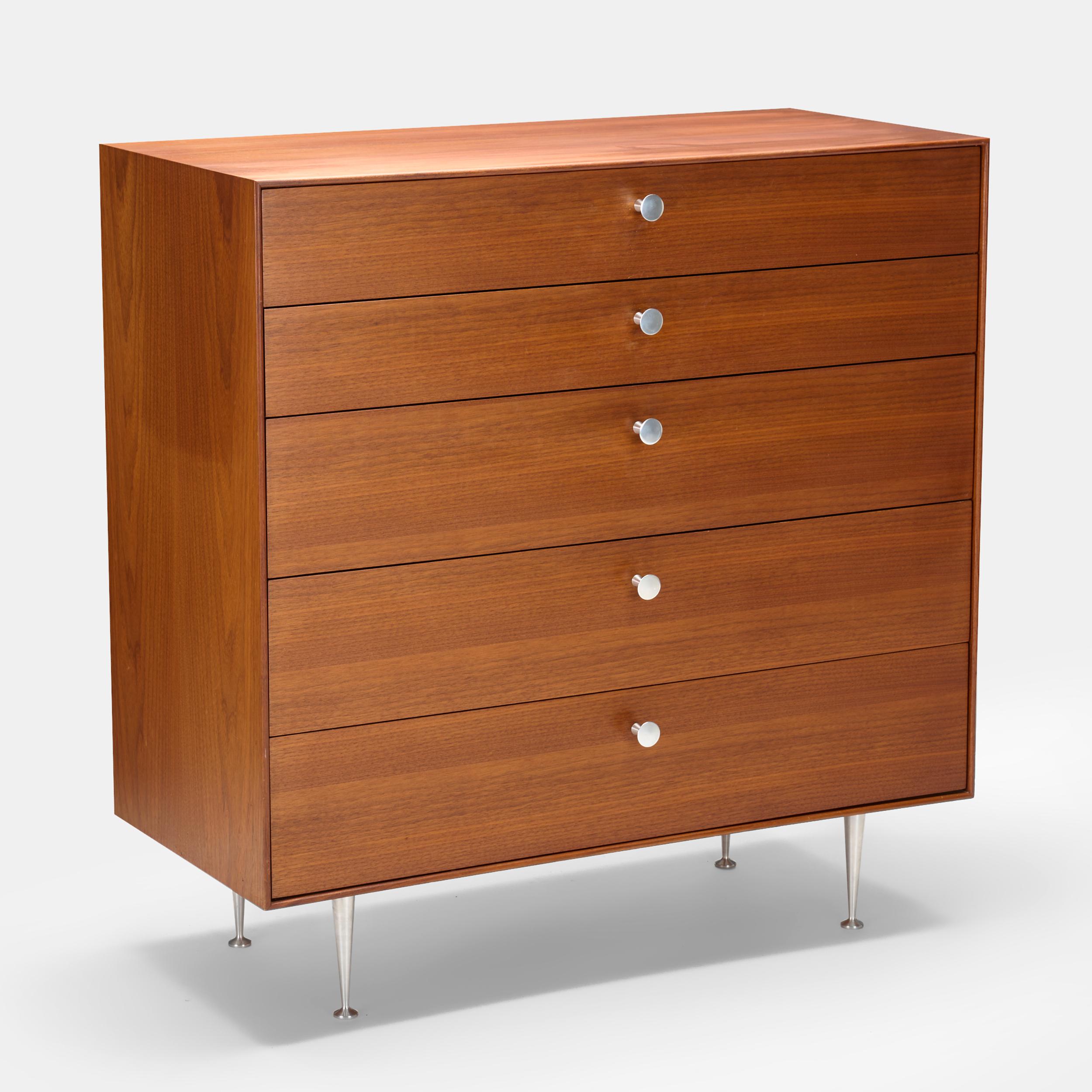 Modello di armadio George Nelson Thin Edge per Herman Miller USA, 1952

Materiali: teak, alluminio

Dimensioni: 41