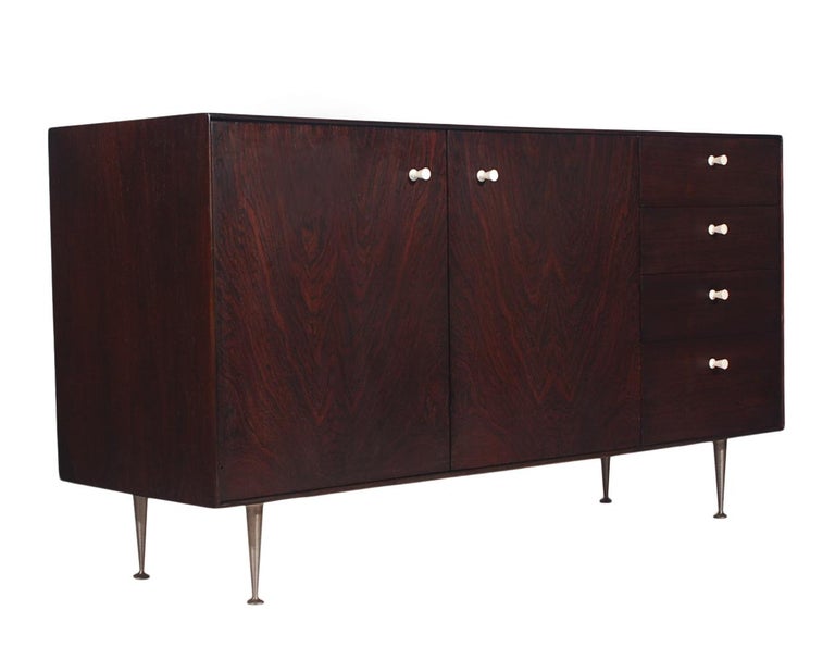 Mid-Century Modern George Nelson Thin Edge Cabinet or Credenza for Herman Miller in Rosewood For Sale