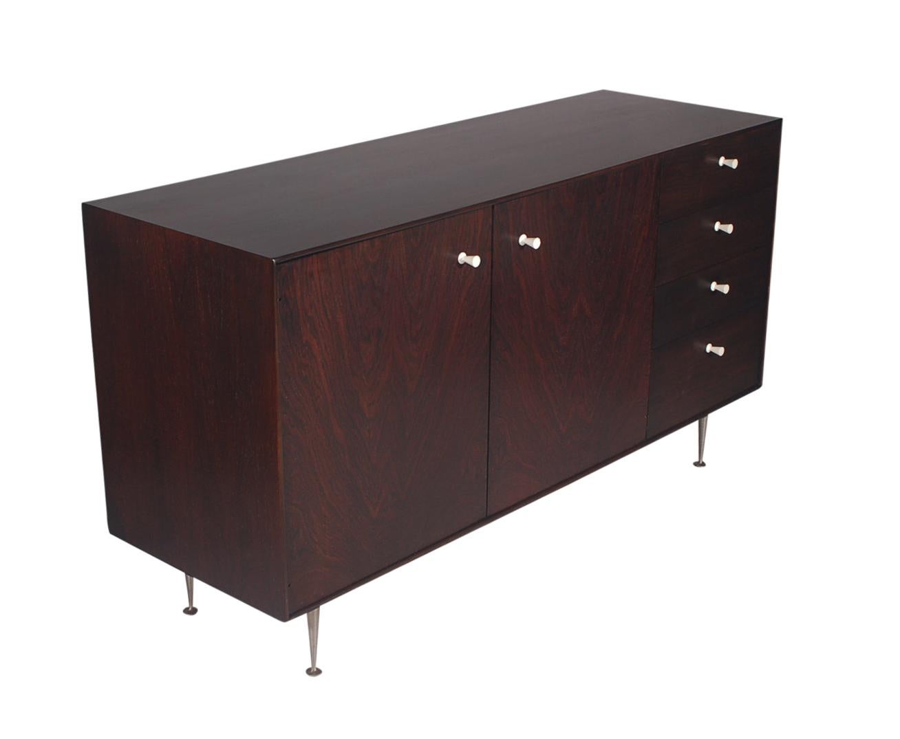 Mid-Century Modern George Nelson Thin Edge Cabinet or Credenza for Herman Miller in Rosewood