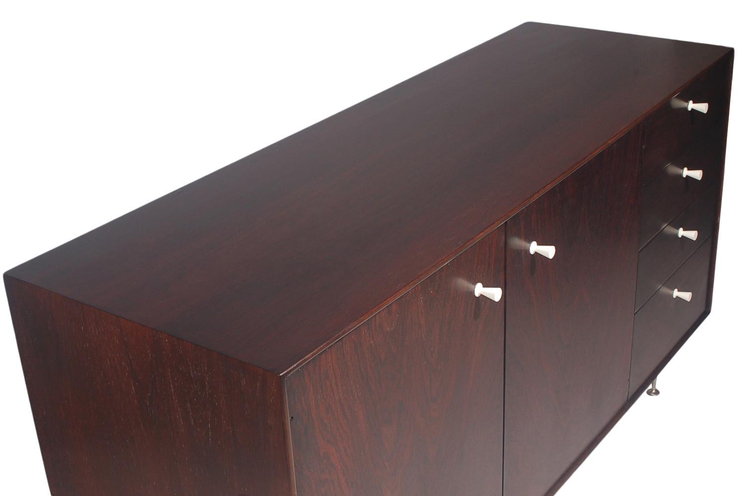 American George Nelson Thin Edge Cabinet or Credenza for Herman Miller in Rosewood