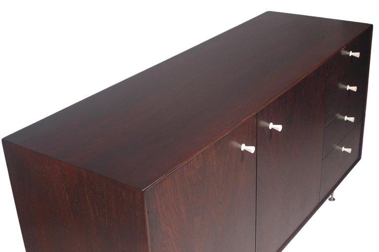 George Nelson Thin Edge Cabinet or Credenza for Herman Miller in Rosewood In Good Condition For Sale In Philadelphia, PA