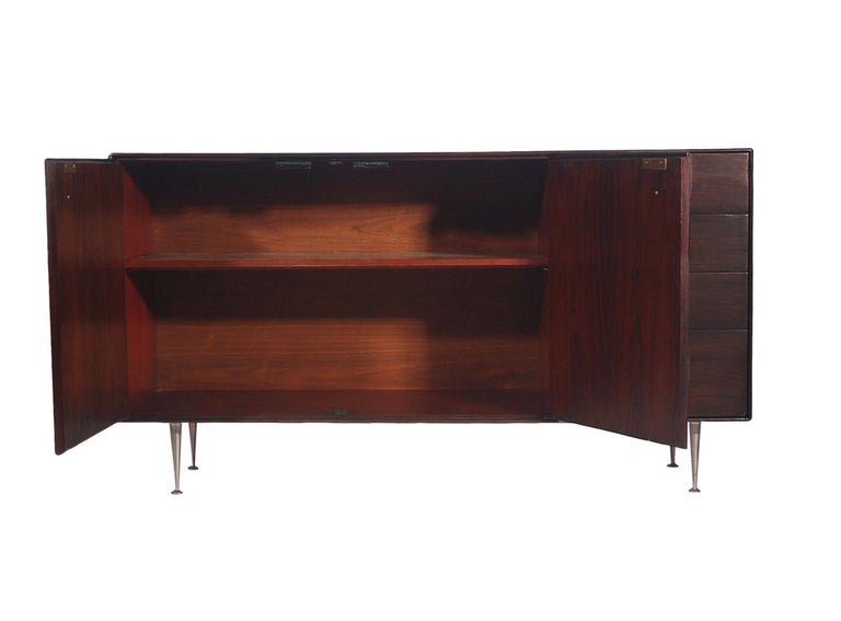 Mid-20th Century George Nelson Thin Edge Cabinet or Credenza for Herman Miller in Rosewood For Sale
