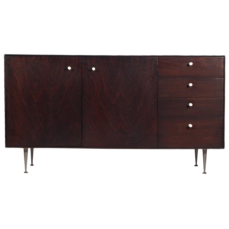George Nelson Thin Edge Cabinet or Credenza for Herman Miller in Rosewood For Sale