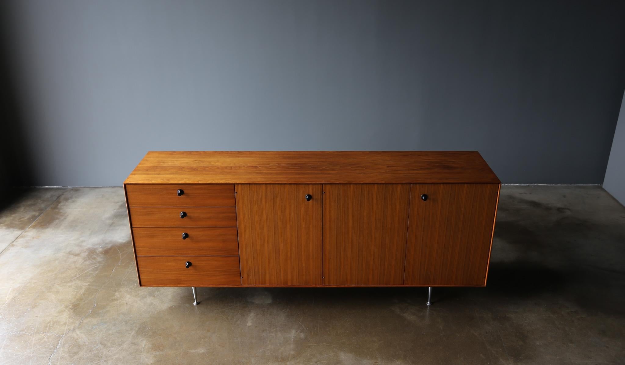 George Nelson Thin-Edge Credenza for Herman Miller, c.1965 In Good Condition In Costa Mesa, CA
