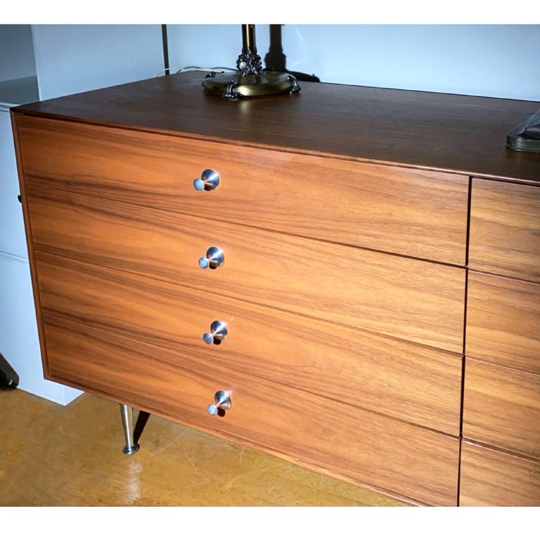 George Nelson Thin Edge Double Dresser, Chest, Santos Palisander, Herman Miller In Good Condition For Sale In Brooklyn, NY
