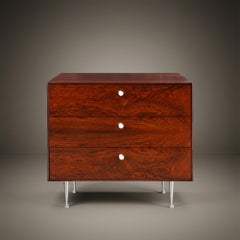 George Nelson Thin Edge Dresser in Rosewood & Porcelain by Herman Miller