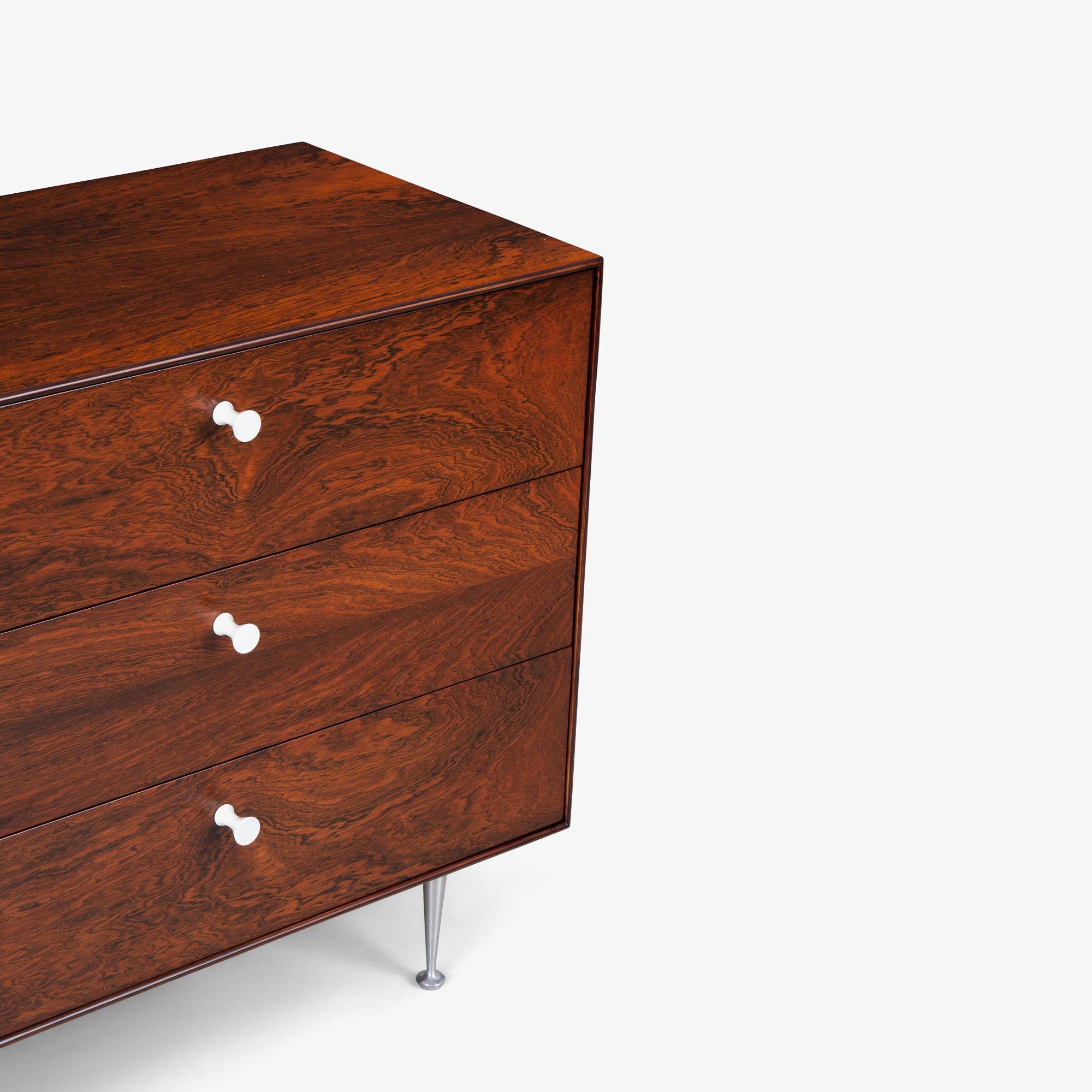 Mid-Century Modern George Nelson Thin Edge Dresser in Rosewood & Porcelain by Herman Miller For Sale