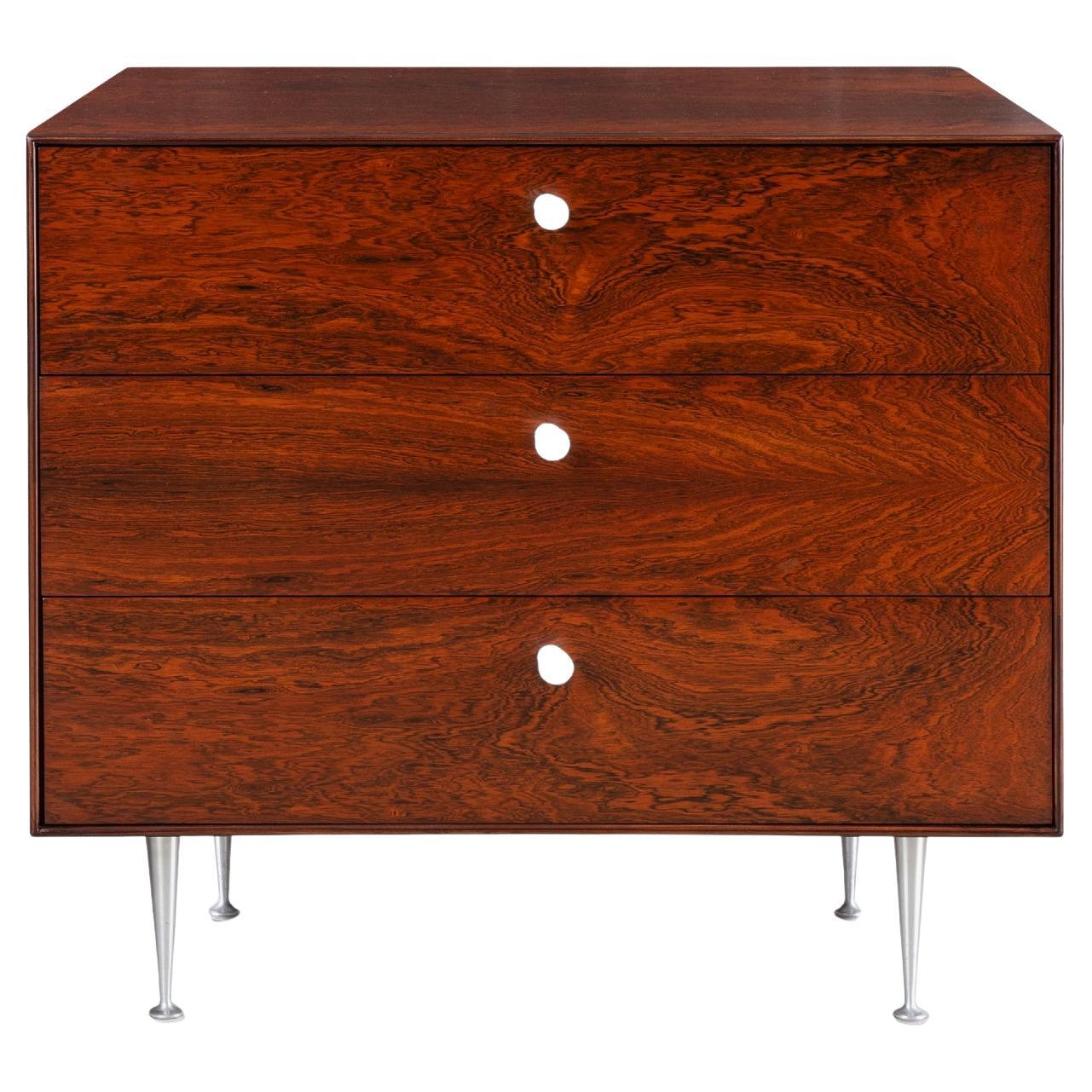 George Nelson Thin Edge Dresser in Rosewood & Porcelain by Herman Miller