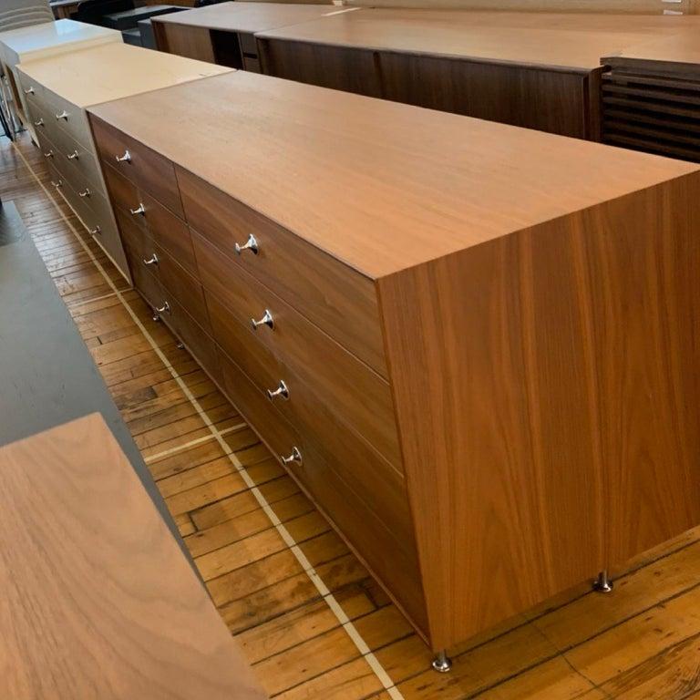 Mid-Century Modern George Nelson Thin Edge Group Double Dresser, Walnut, Herman Miller, 2017, USA. en vente