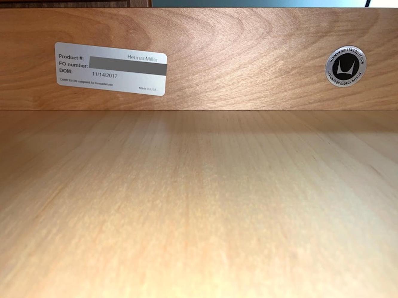 George Nelson Thin Edge Group Double Dresser, Walnut, Herman Miller, 2017, USA. en vente 1