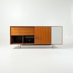 George Nelson Thin Edge Line Hi-Fi Cabinet in Walnut