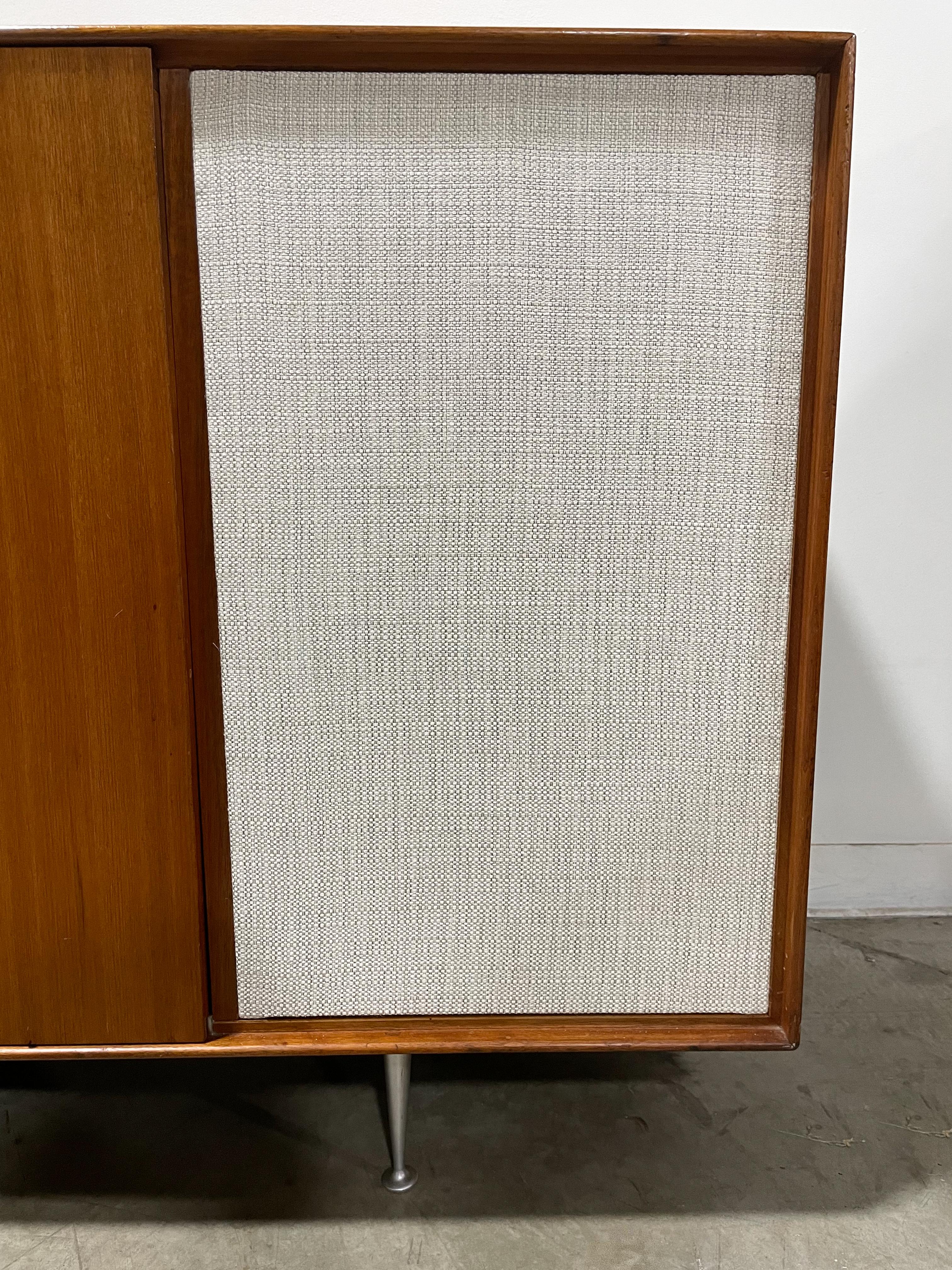 Aluminum George Nelson Thin Edge Record Player Cabinet
