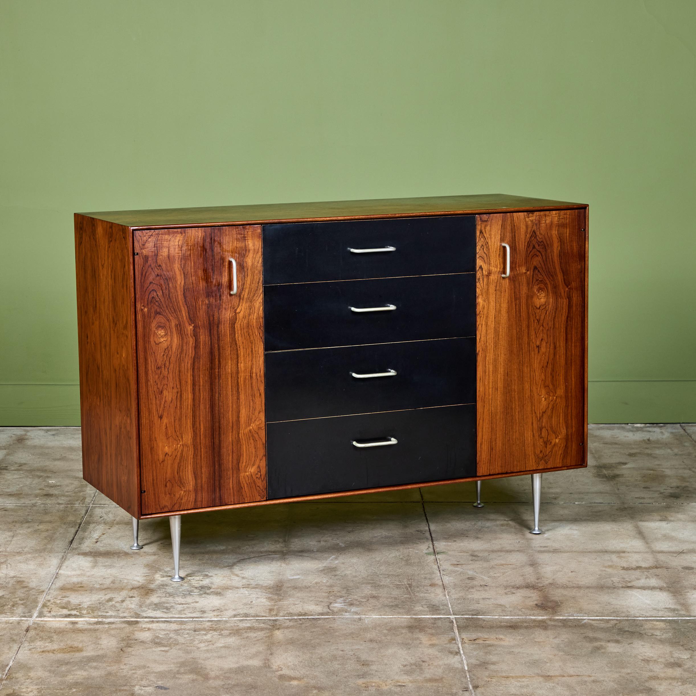 Schrank aus Palisanderholz mit dünner Kante von George Nelson für Herman Miller (Mitte des 20. Jahrhunderts) im Angebot
