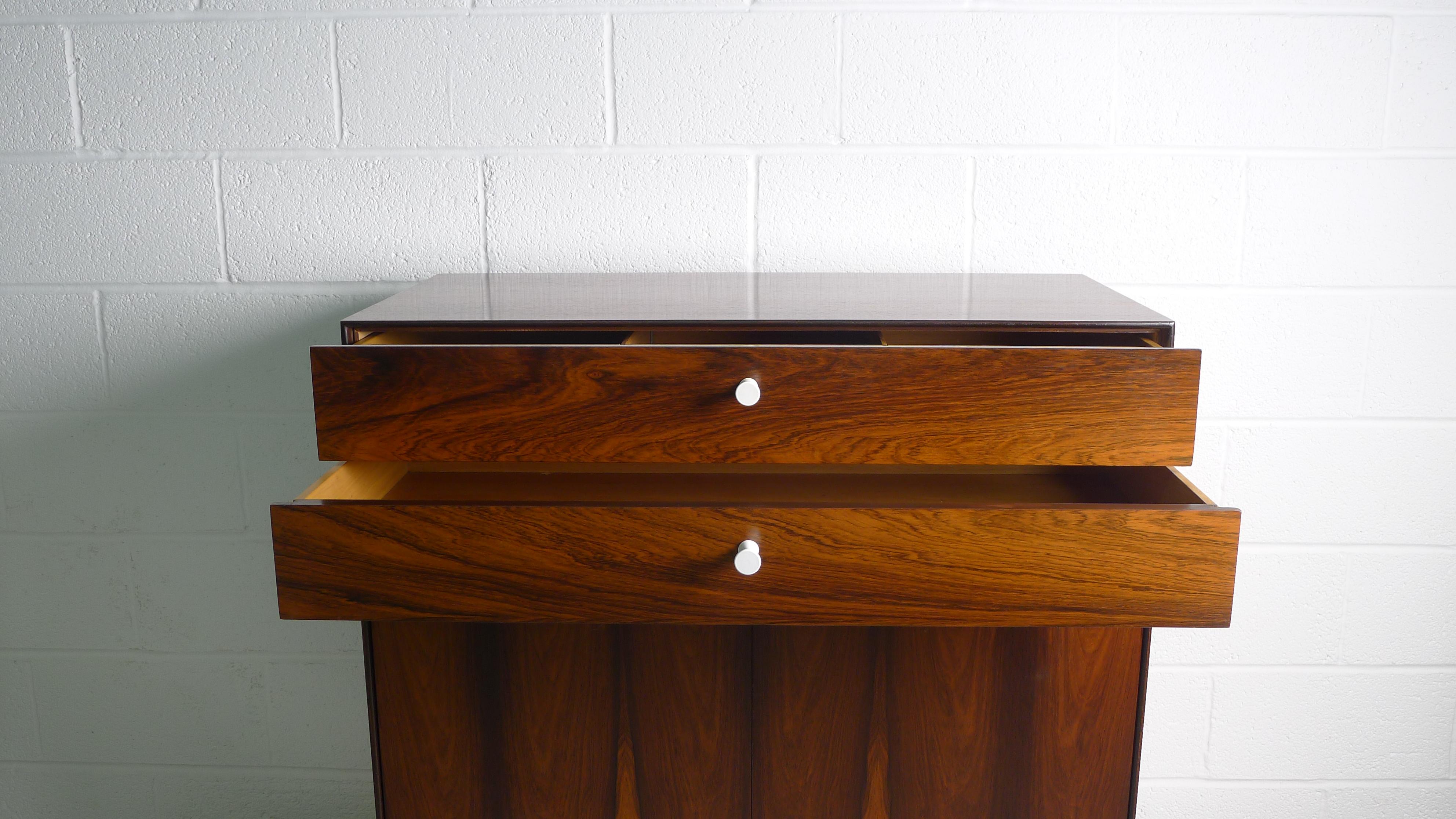George Nelson Thin Edge Rosewood Cabinet, Herman Miller Label, 1950's 1