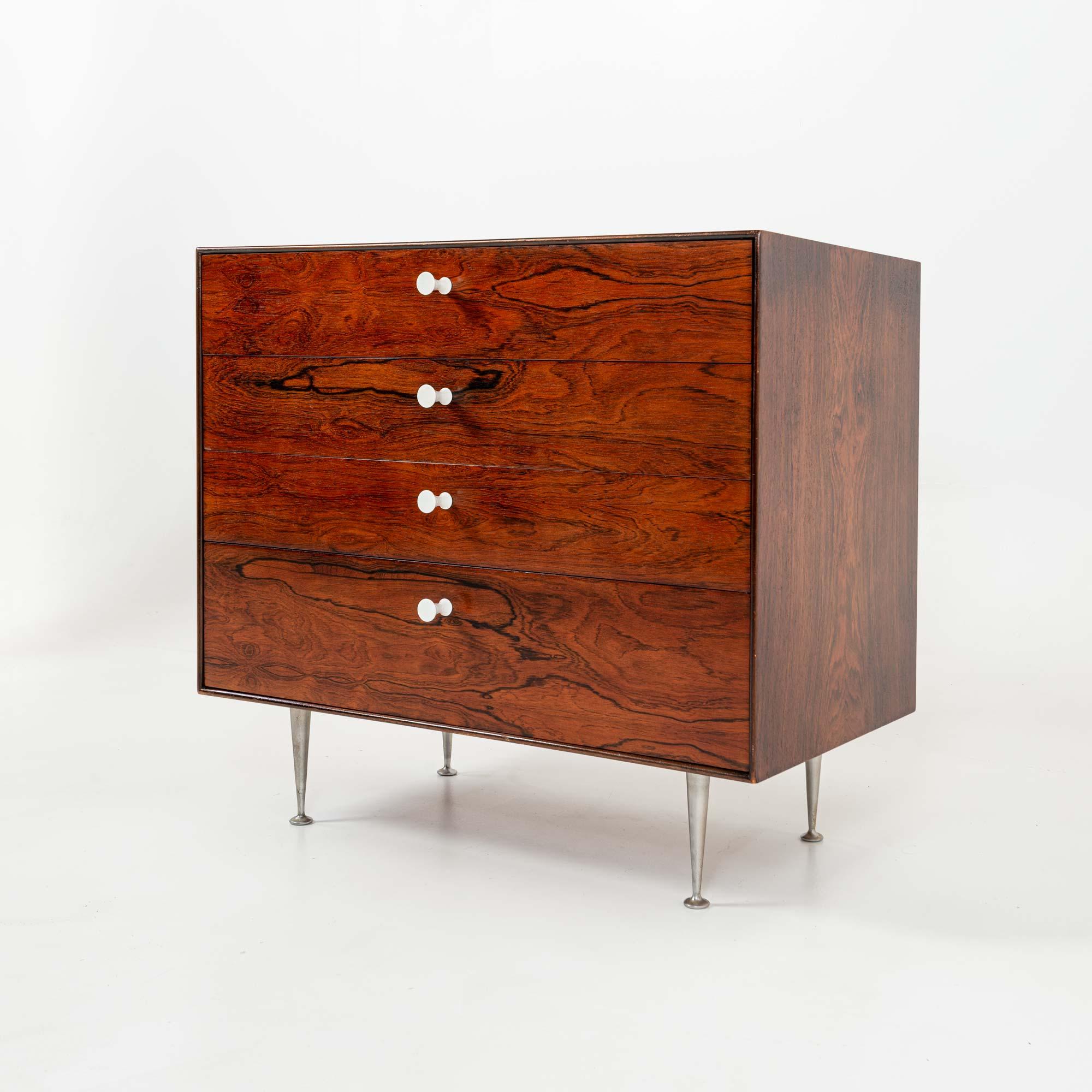 Mid-Century Modern George Nelson Thin Edge Rosewood Dresser 4 Drawers For Sale