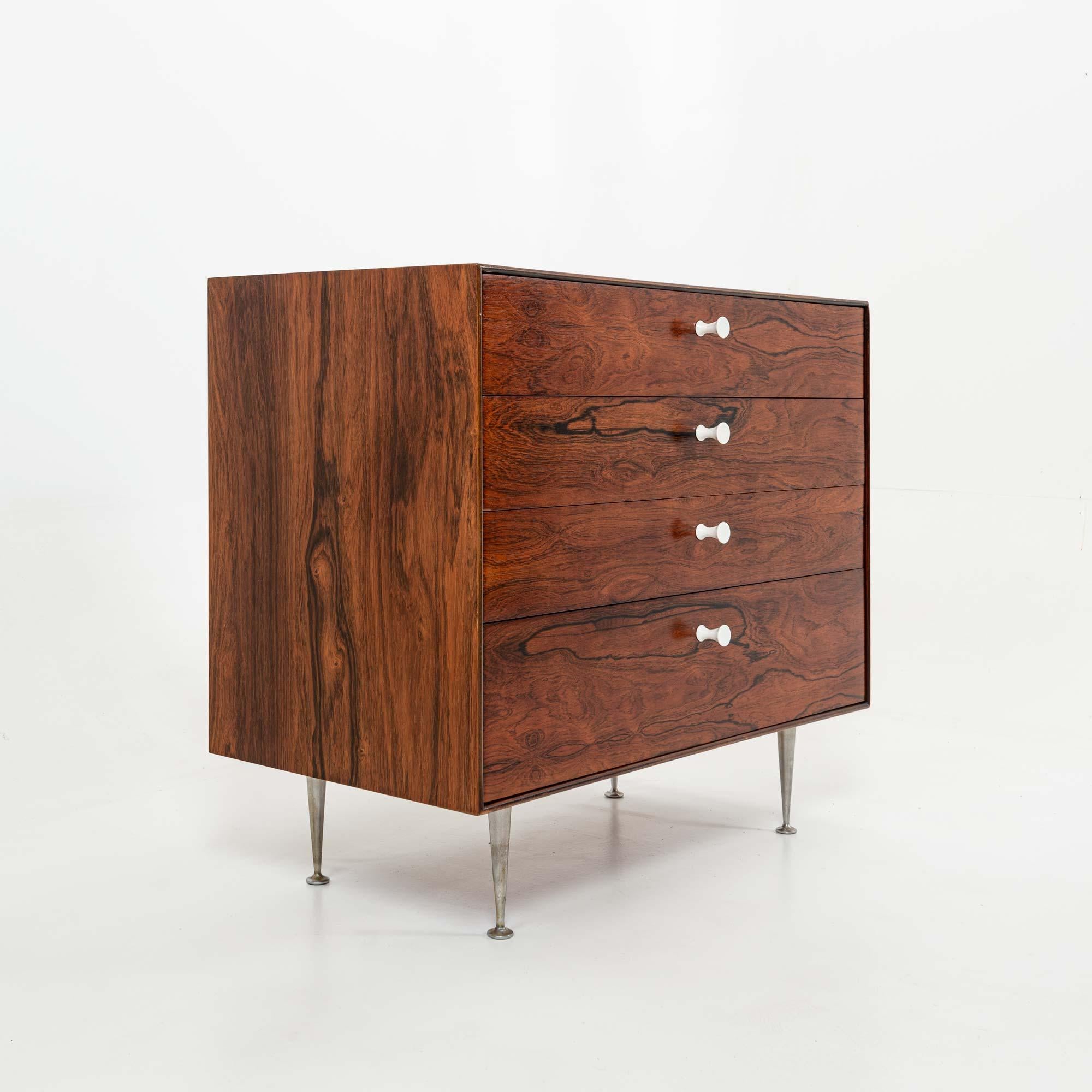 American George Nelson Thin Edge Rosewood Dresser 4 Drawers For Sale