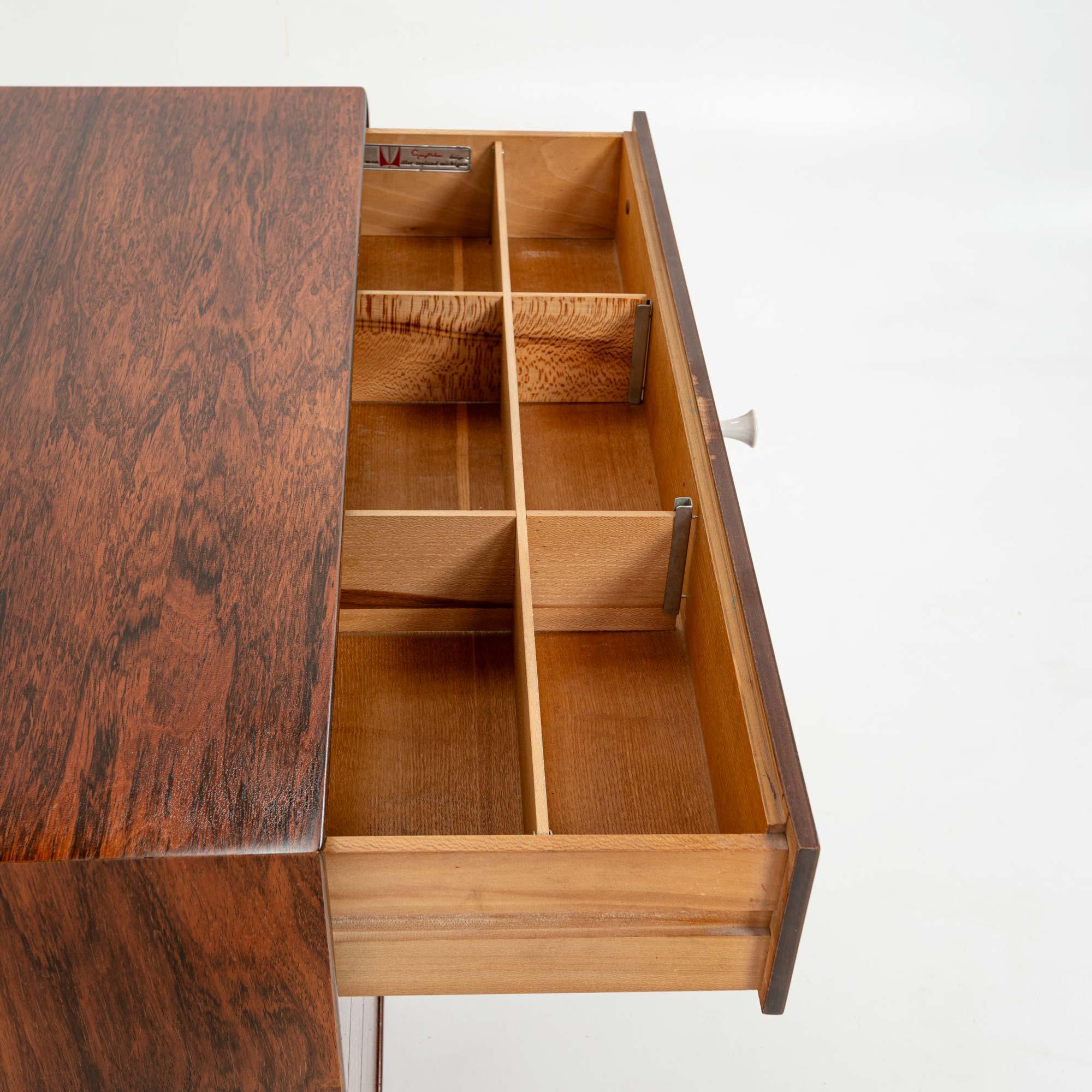 George Nelson Thin Edge Rosewood Dresser 4 Drawers For Sale 2