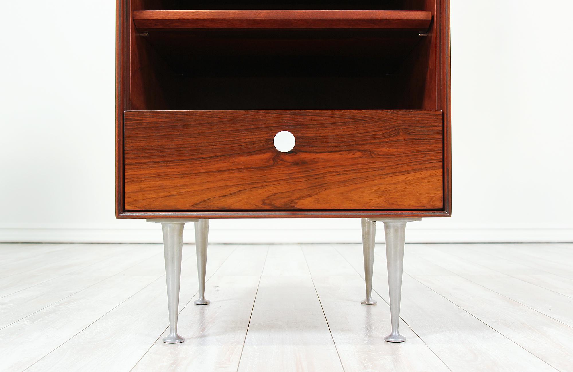 George Nelson 'Thin Edge' Rosewood Night Stands for Herman Miller 1