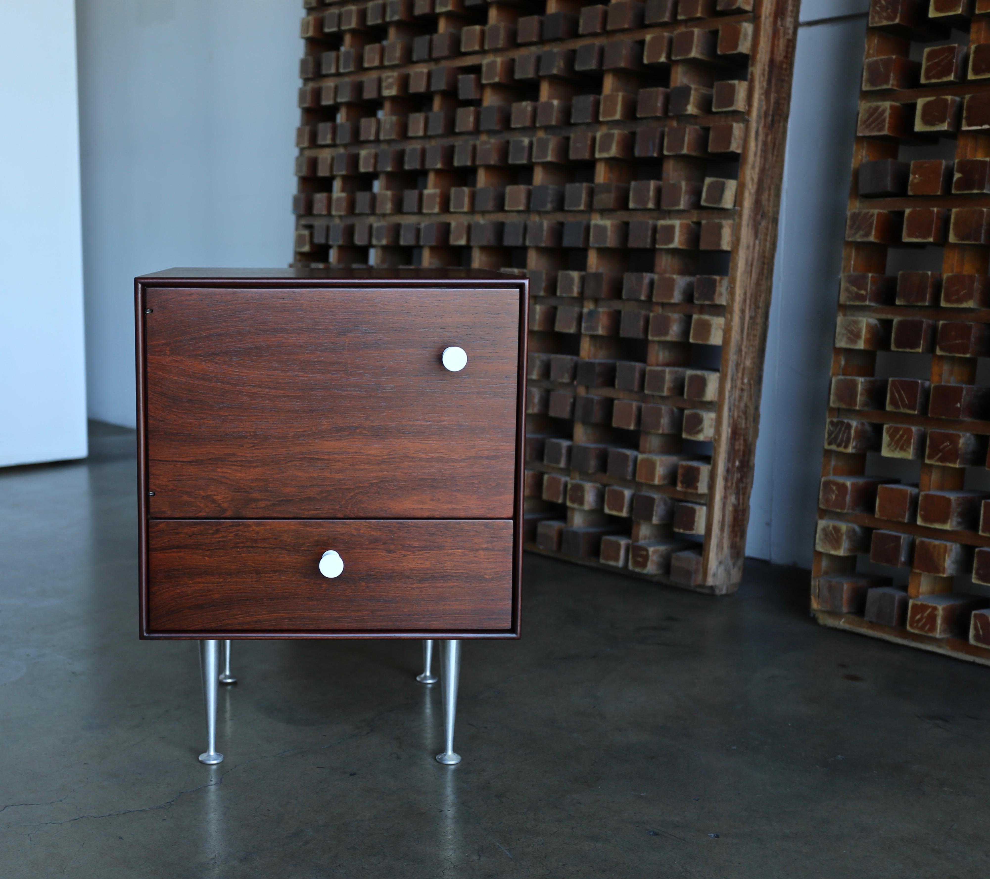 George Nelson Thin Edge Rosewood Nightstands for Herman Miller, circa 1952 3