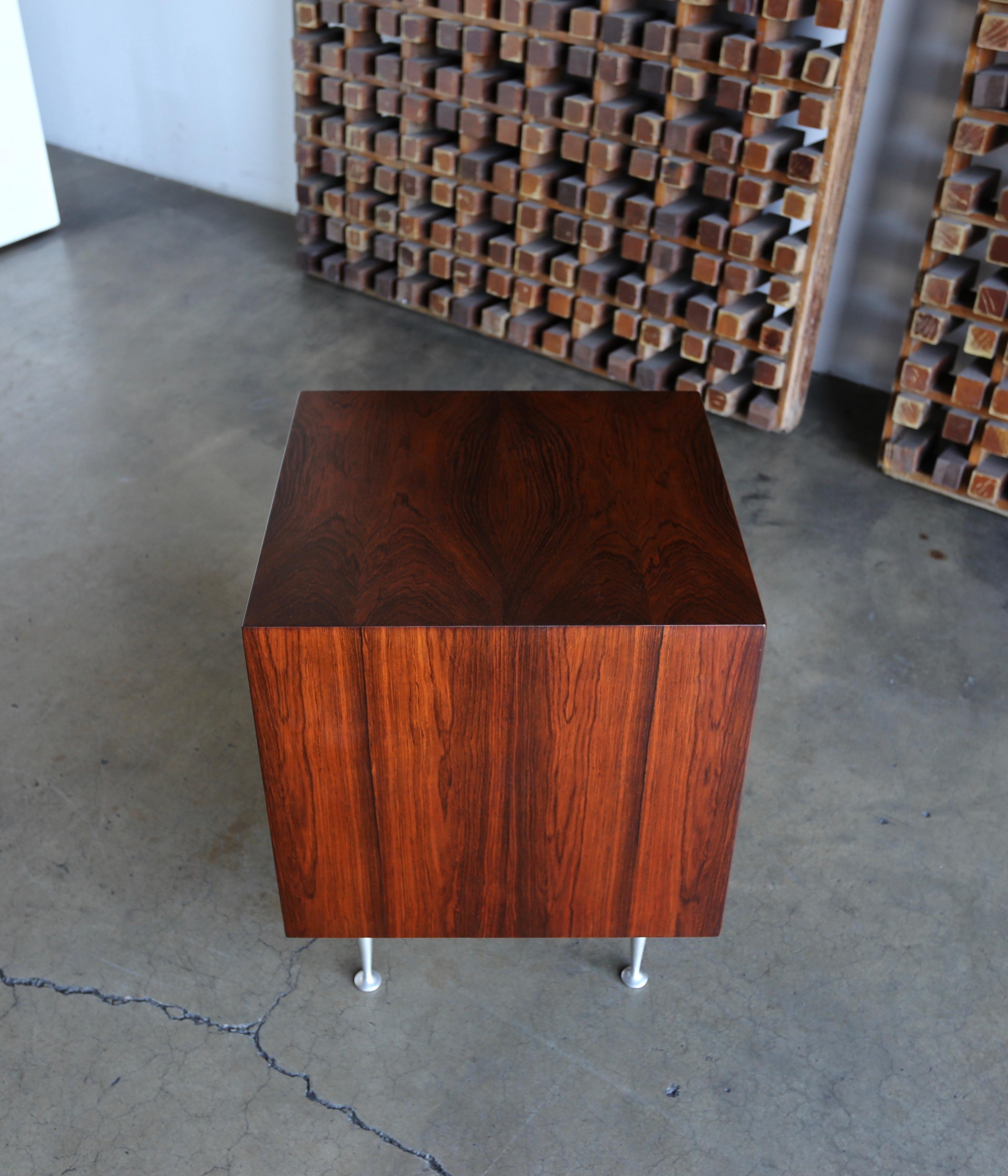 20th Century George Nelson Thin Edge Rosewood Nightstands for Herman Miller, circa 1952