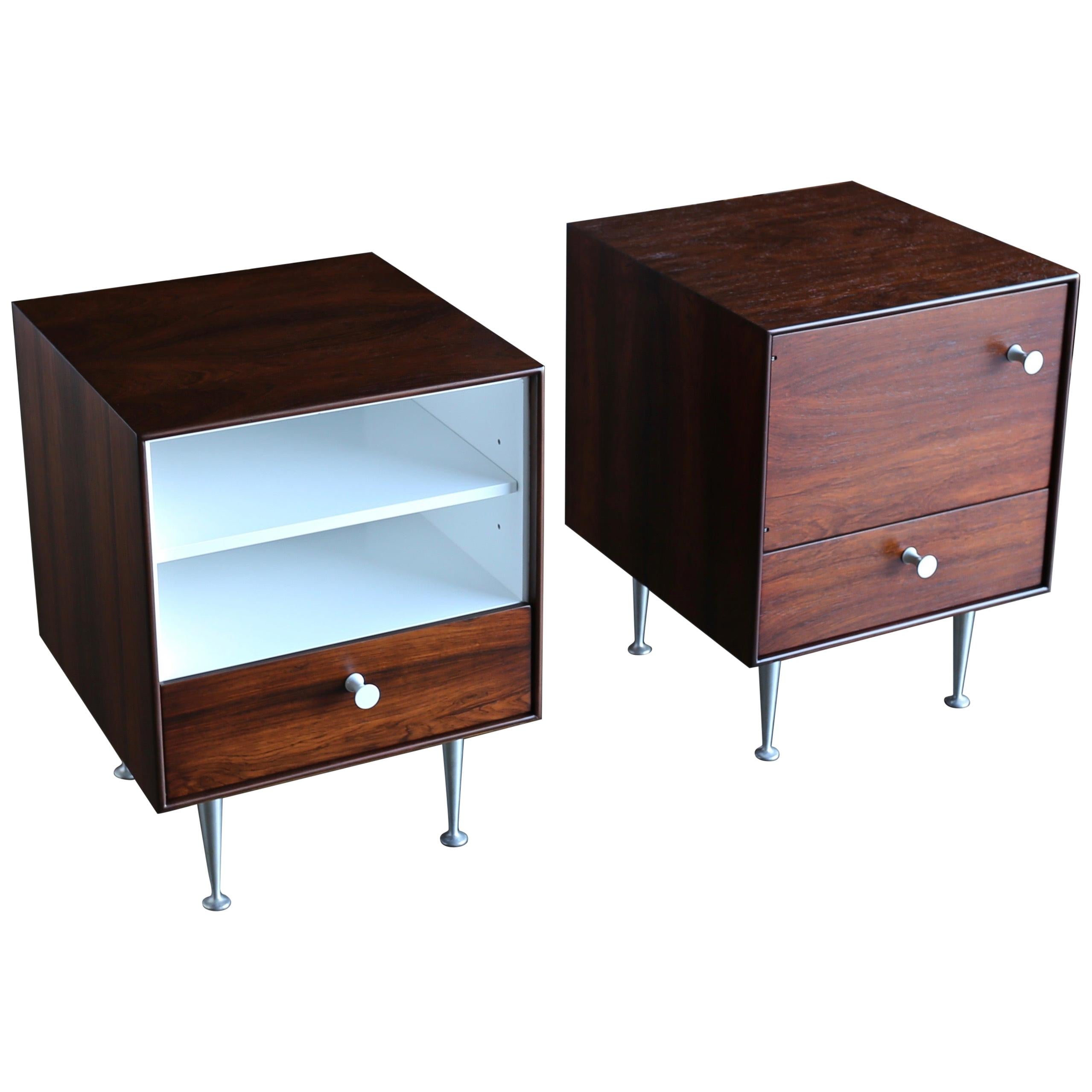 George Nelson Thin Edge Rosewood Nightstands for Herman Miller, circa 1952