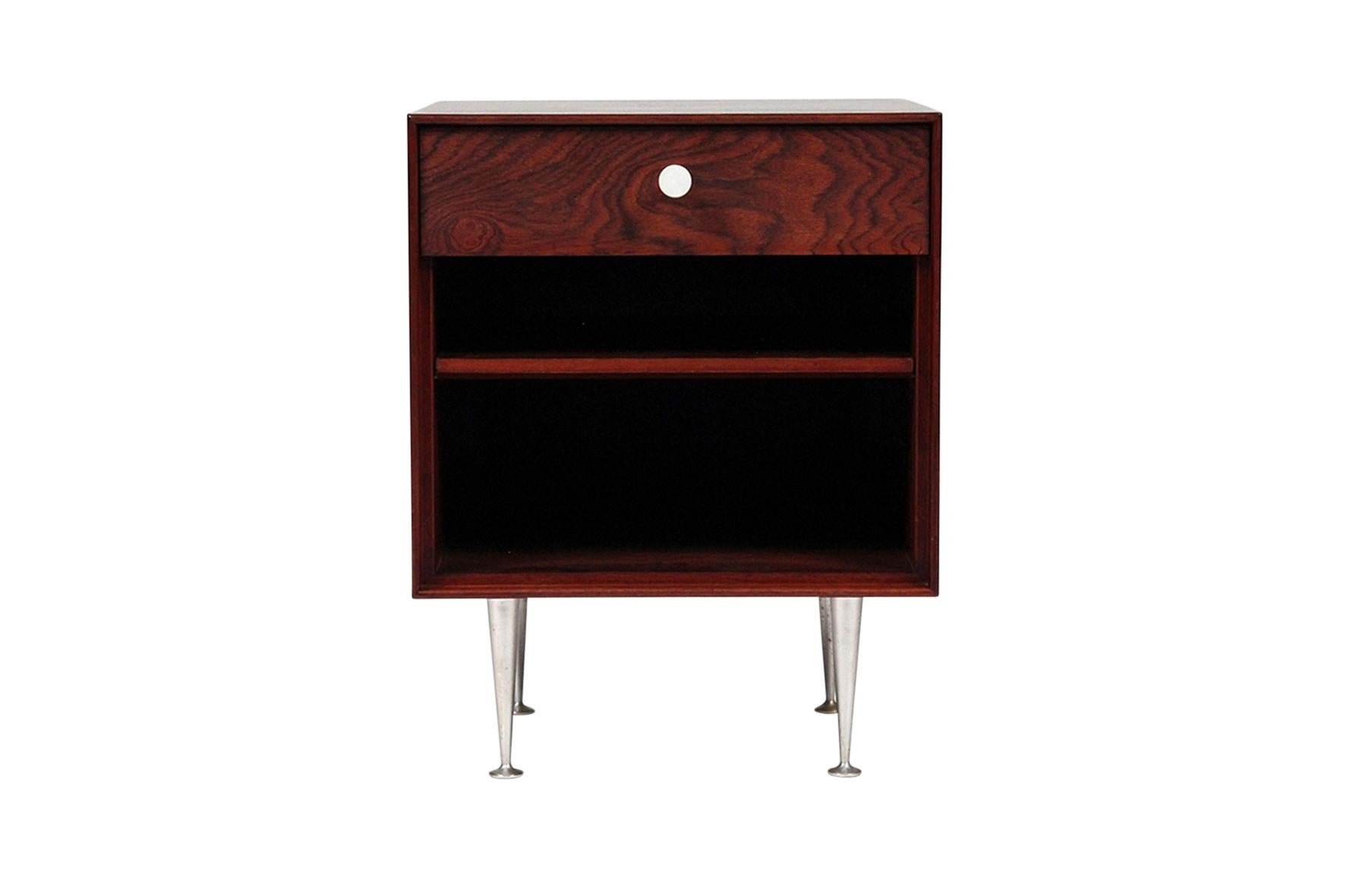 Mid-Century Modern George Nelson Thin Edge Rosewood Nightstands