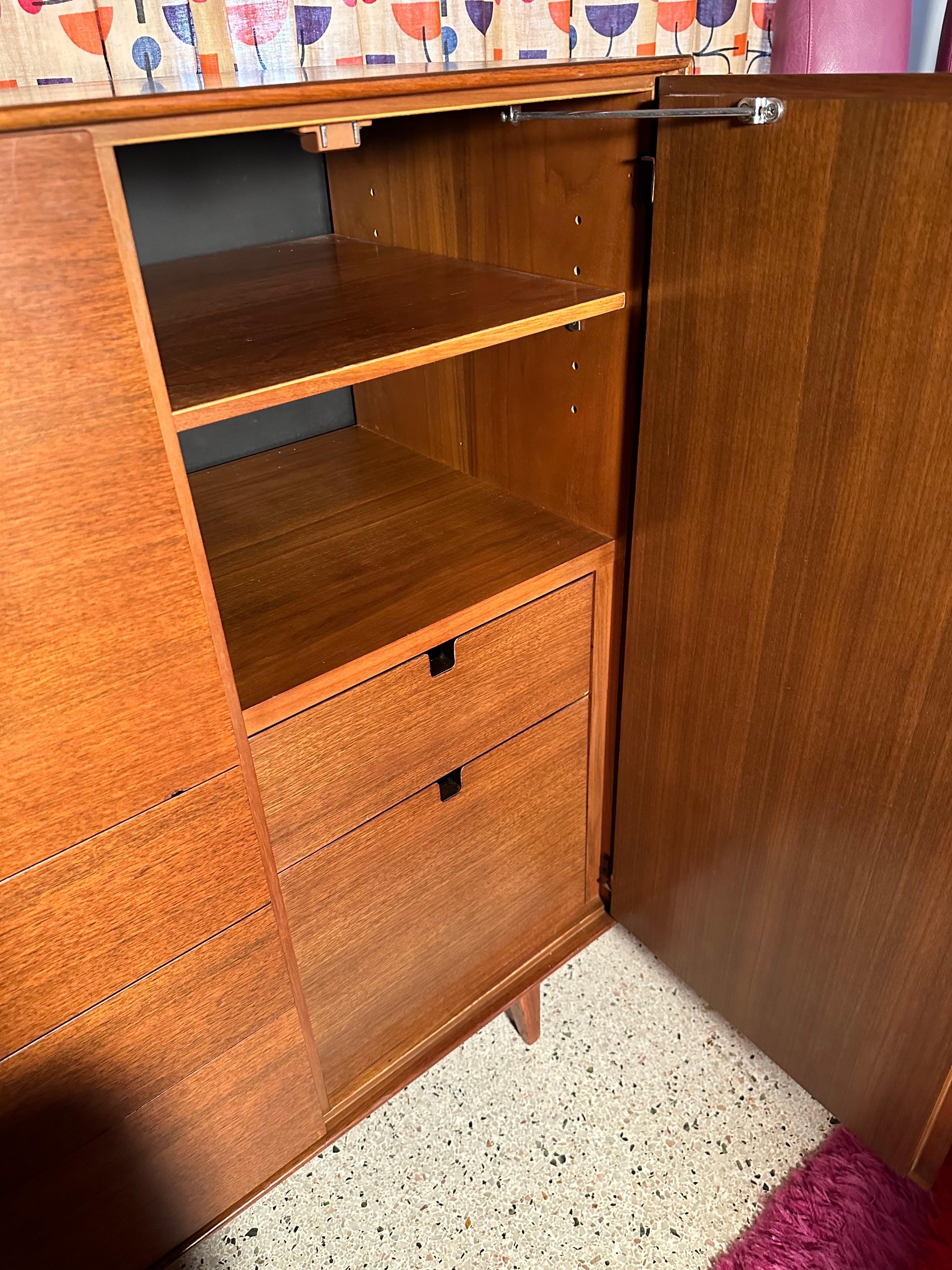 George Nelson Thin Edge Secretary Desk Cabinet for Herman Miller   In Good Condition For Sale In Lake Worth, FL