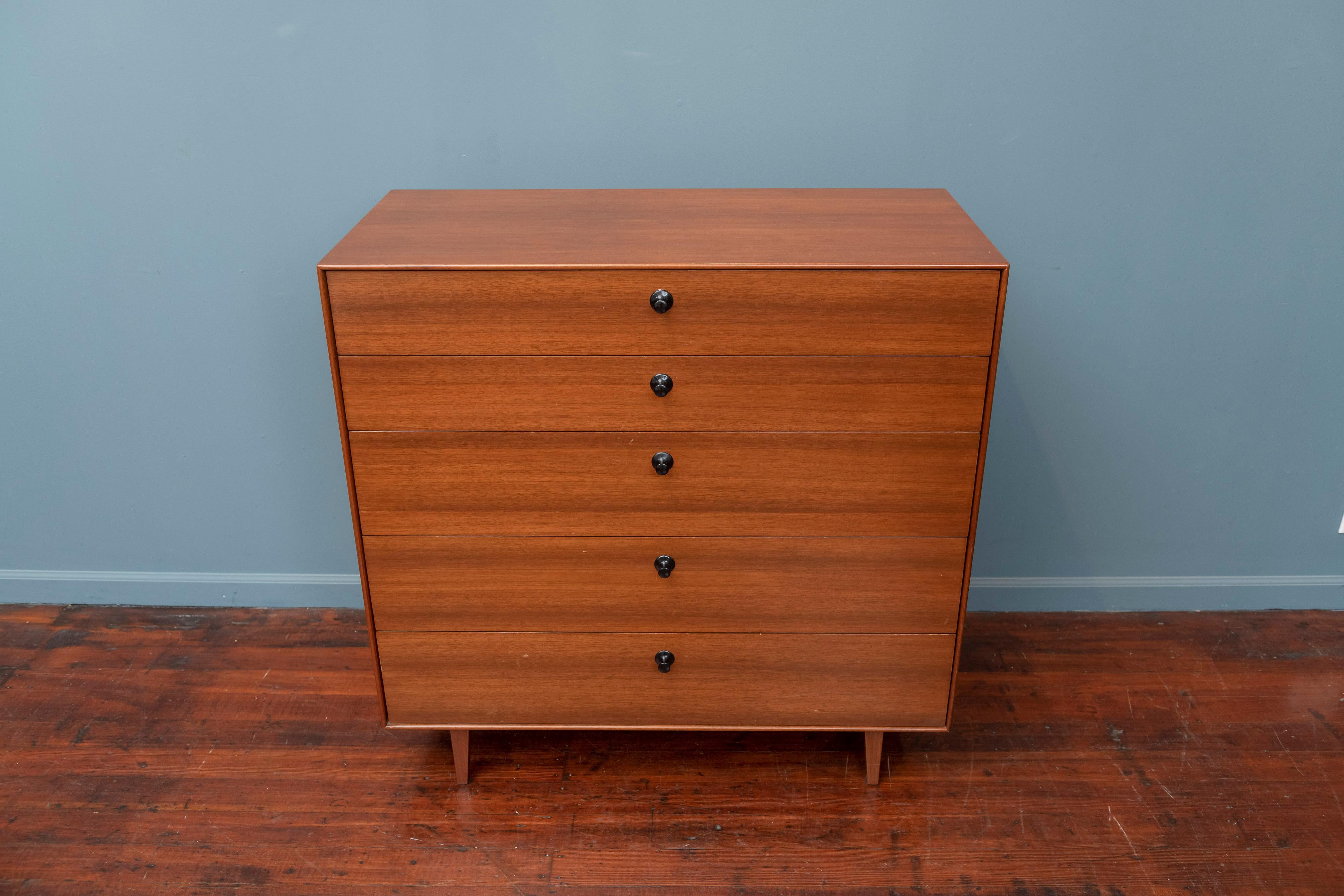 George Nelson design walnut tall dresser from his 
