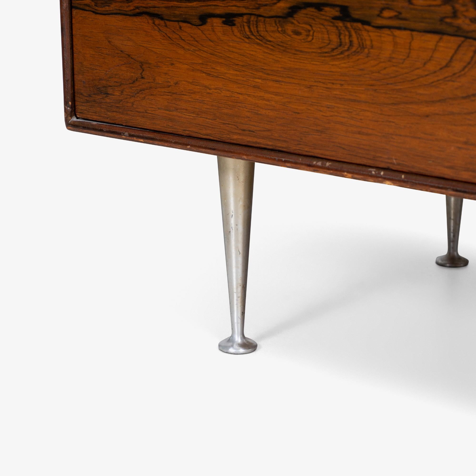George Nelson Thin-Edge Tall Dresser in Rosewood & Porcelain by Herman Miller For Sale 4