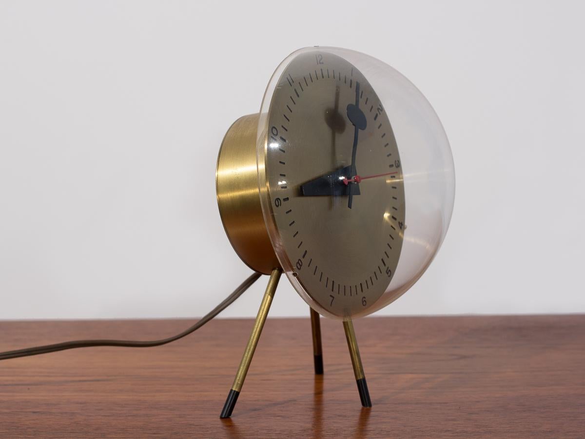 American George Nelson Tripod Table Clock For Sale