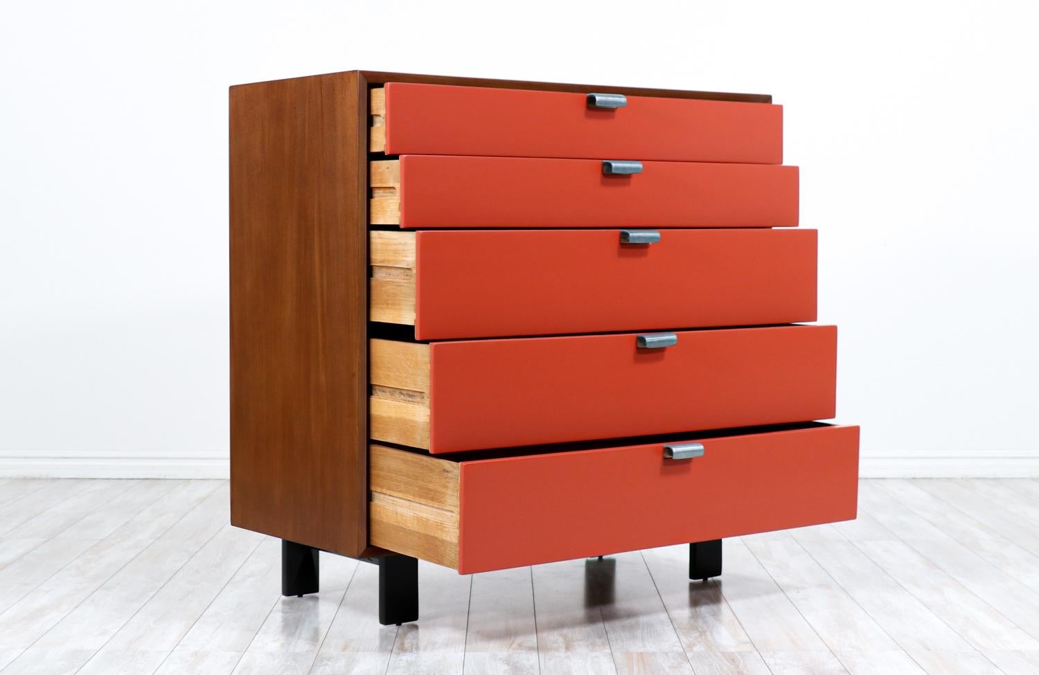 Mid-Century Modern George Nelson Two-Tone Lacquered Chest of Drawers for Herman Miller