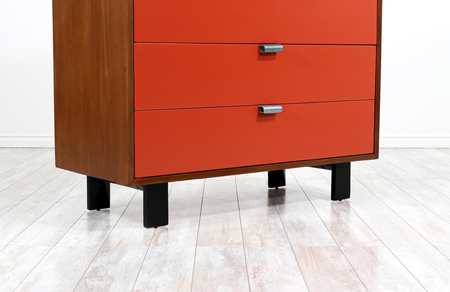 Steel George Nelson Two-Tone Lacquered Chest of Drawers for Herman Miller