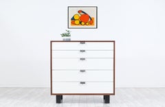George Nelson Two-Tone Lacquered & Walnut Chest of Drawers for Herman Miller