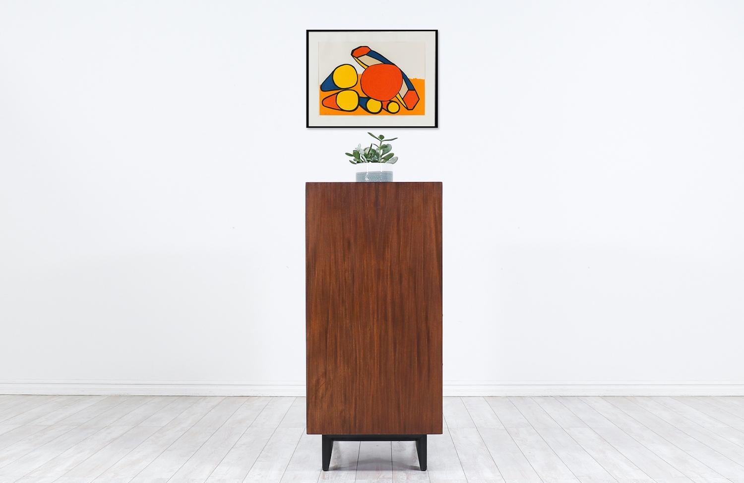 American George Nelson Two-Tone Lacquered & Walnut Chest of Drawers for Herman Miller