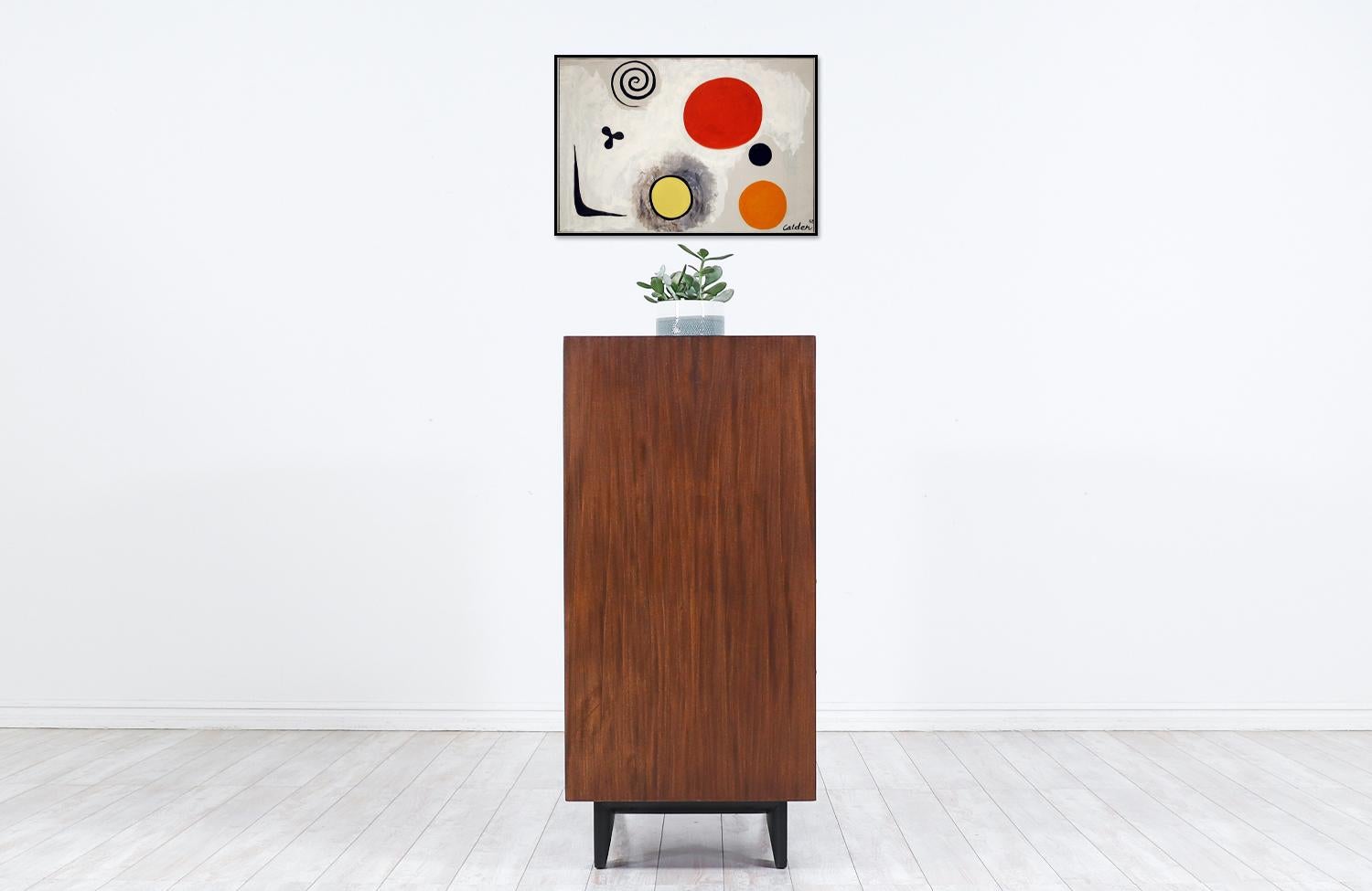 Mid-Century Modern George Nelson Two-Tone Lacquered and Walnut Chest of Drawers for Herman Miller