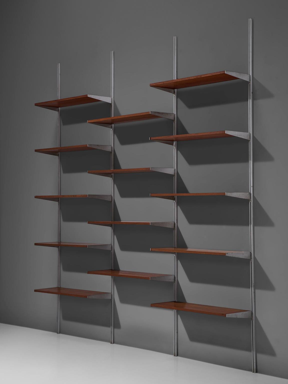 George Nelson for Herman Miller, 'Comprehensive Storage System (CSS)' wall unit, steel and aluminum, walnut, United States, 1960s

This storage system is designed by Nelson in the 60s. The wall unit was the first piece of furniture by Miller that