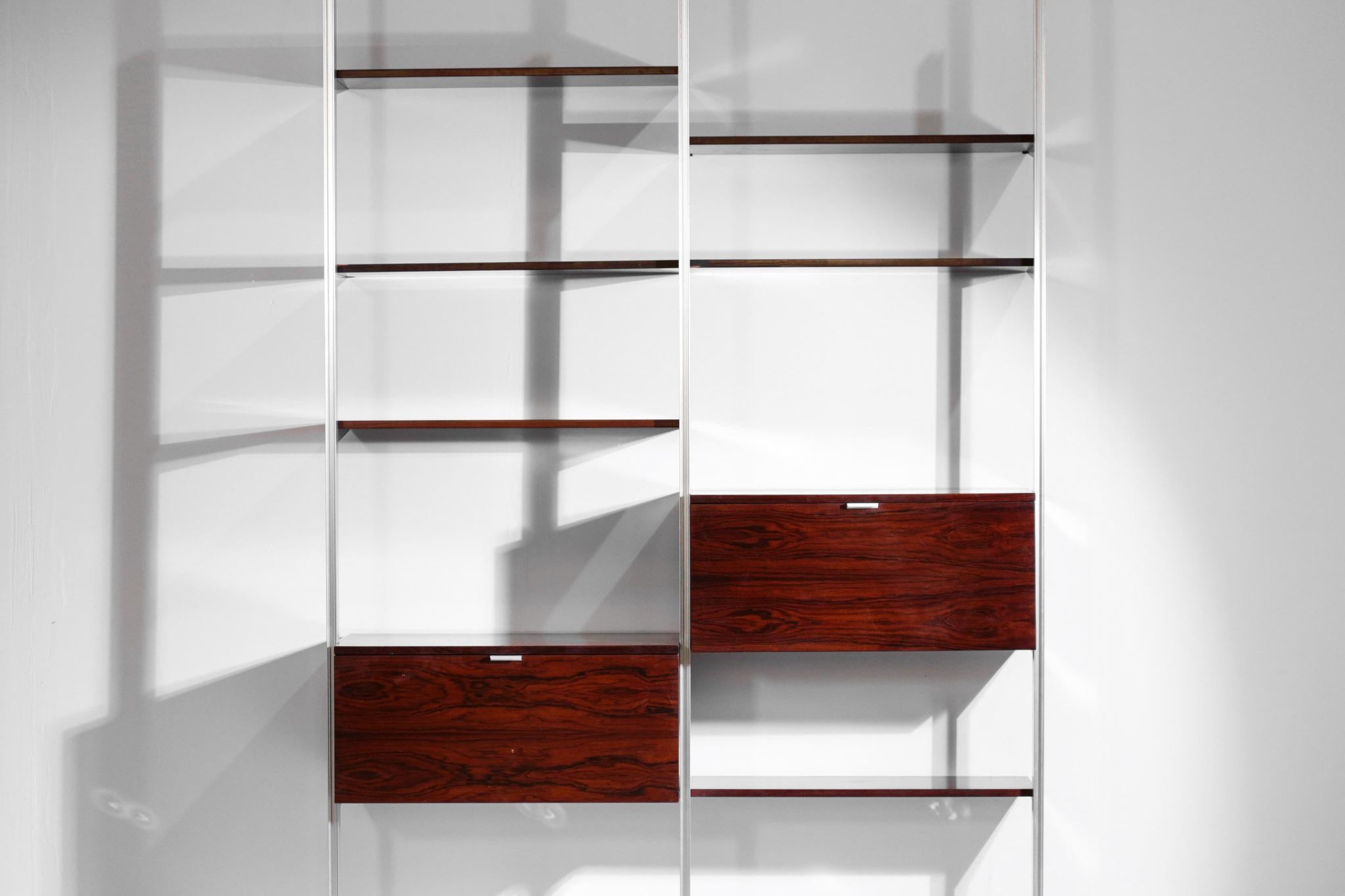 George Nelson Wall Unit or Bookcase in Rosewood for Mobilier International 3