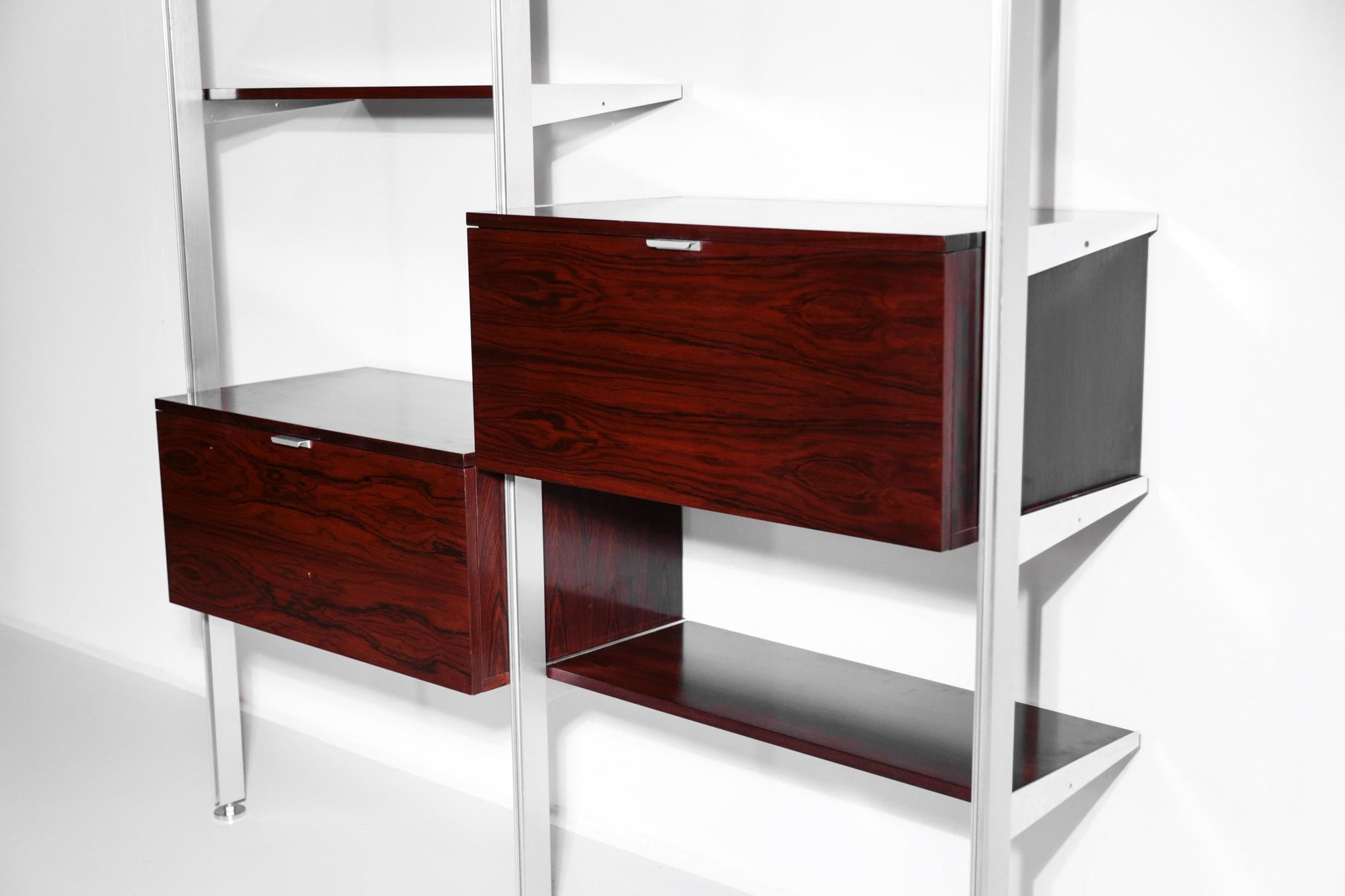 George Nelson Wall Unit or Bookcase in Rosewood for Mobilier International 4