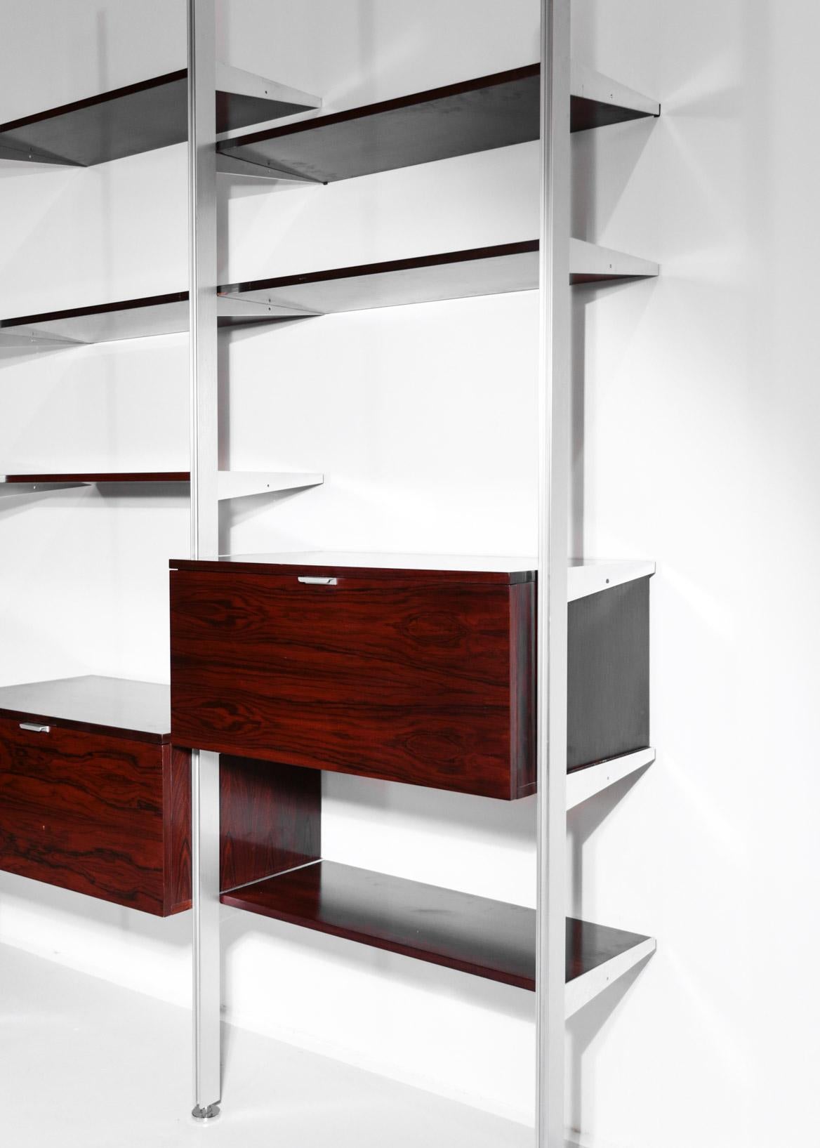 George Nelson Wall Unit or Bookcase in Rosewood for Mobilier International 5