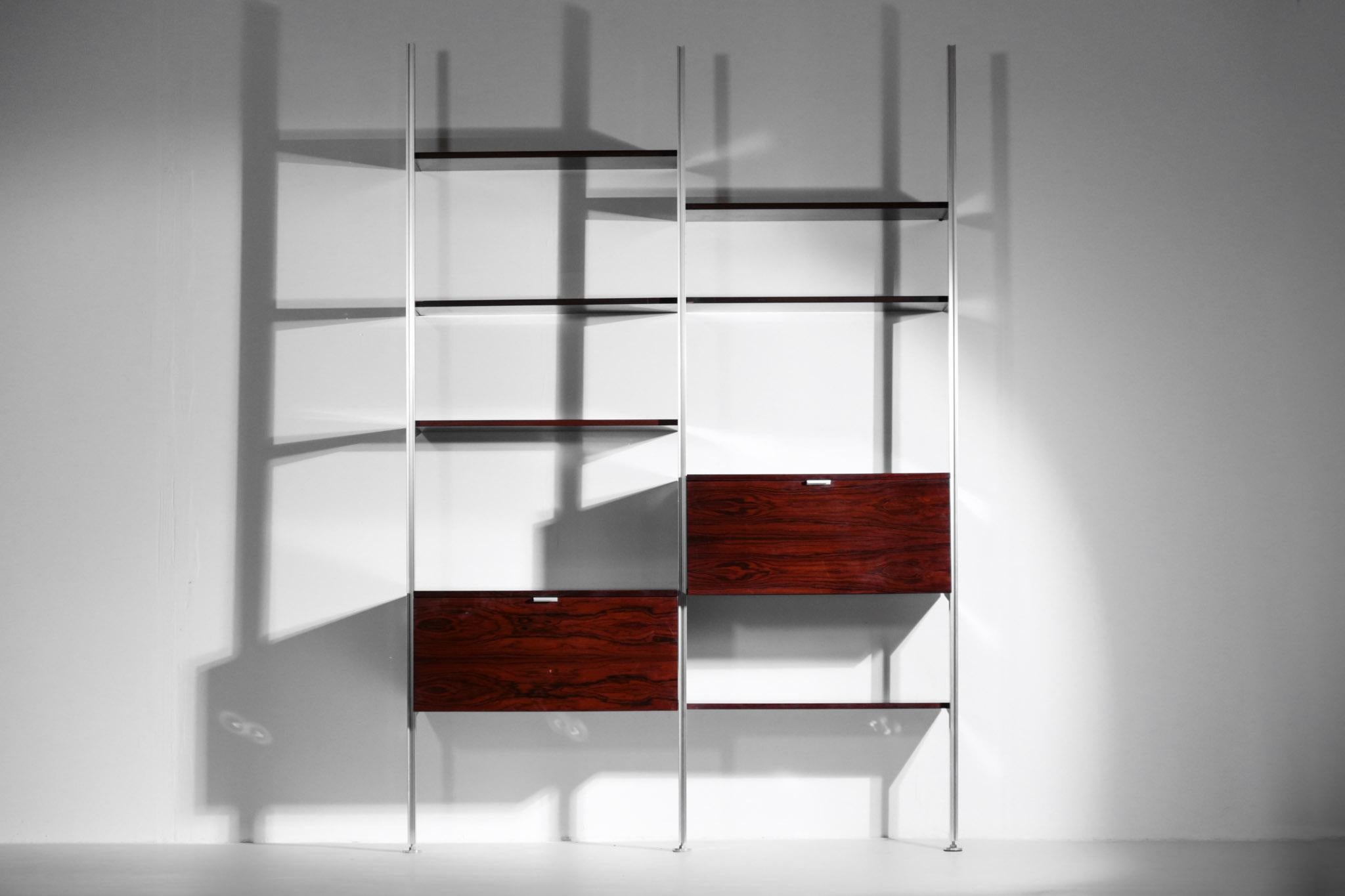 George Nelson Wall Unit or Bookcase in Rosewood for Mobilier International 6