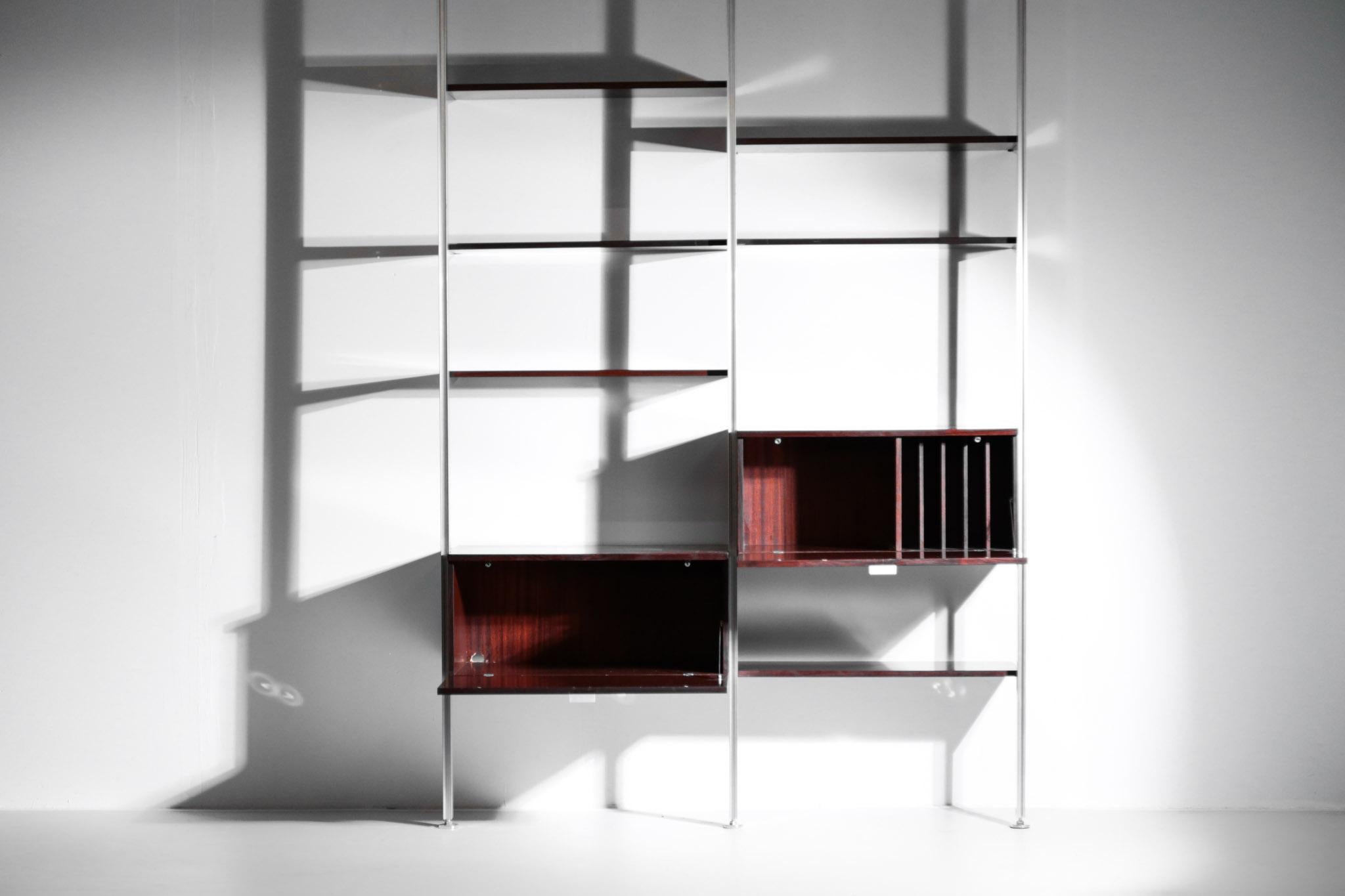 George Nelson Wall Unit or Bookcase in Rosewood for Mobilier International 7
