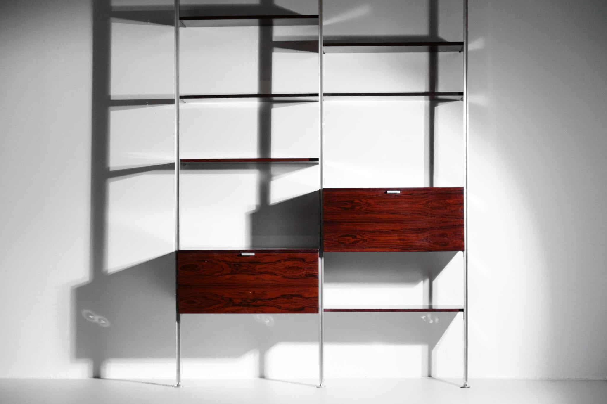 George Nelson Wall Unit or Bookcase in Rosewood for Mobilier International 8