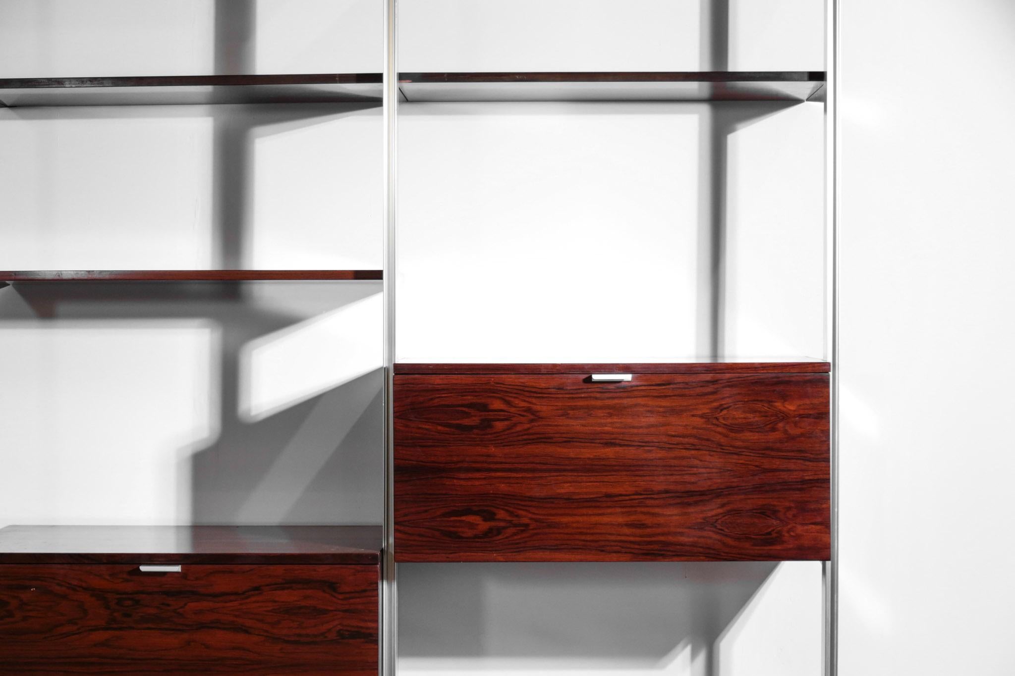 George Nelson Wall Unit or Bookcase in Rosewood for Mobilier International 9