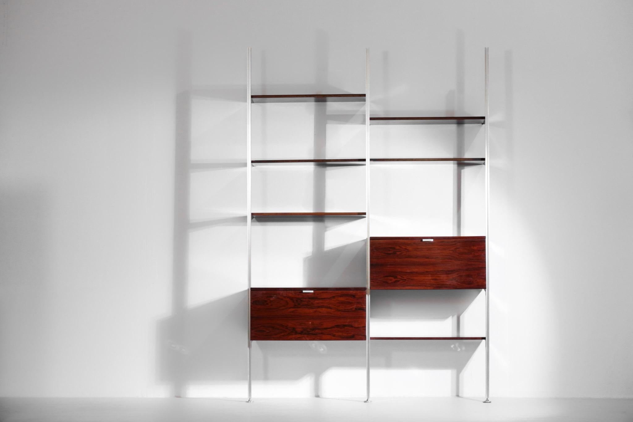 20th Century George Nelson Wall Unit or Bookcase in Rosewood for Mobilier International