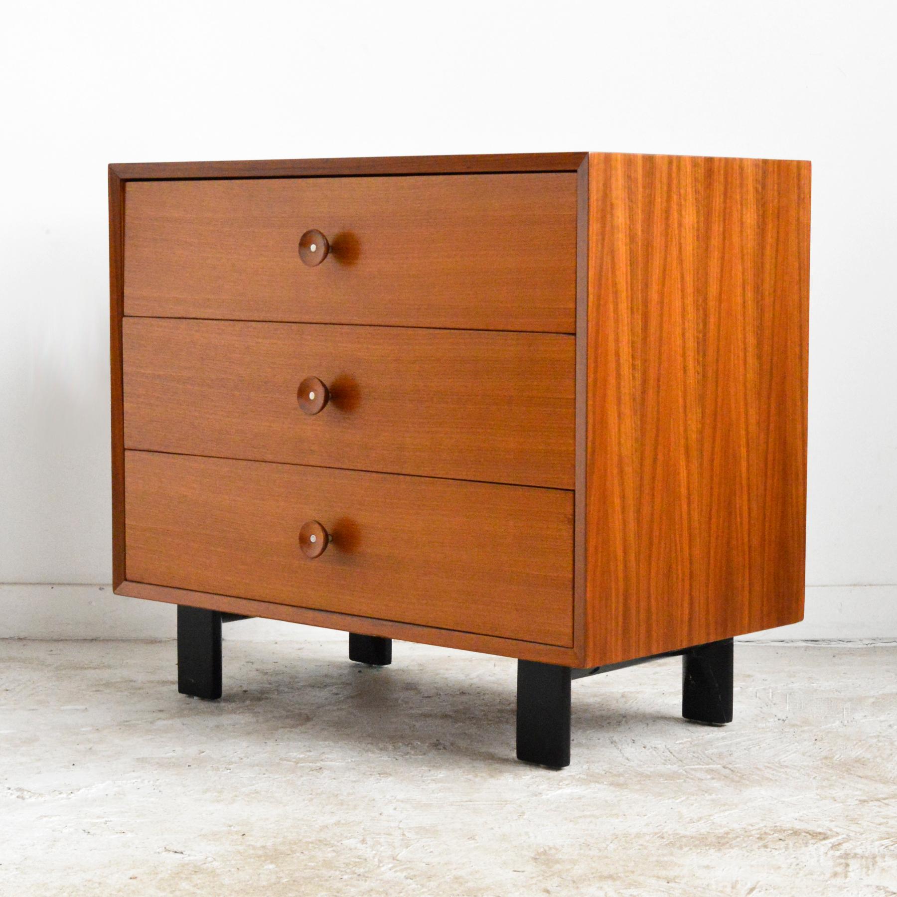 Mid-Century Modern George Nelson Walnut Basic Cabinet Group Dressers