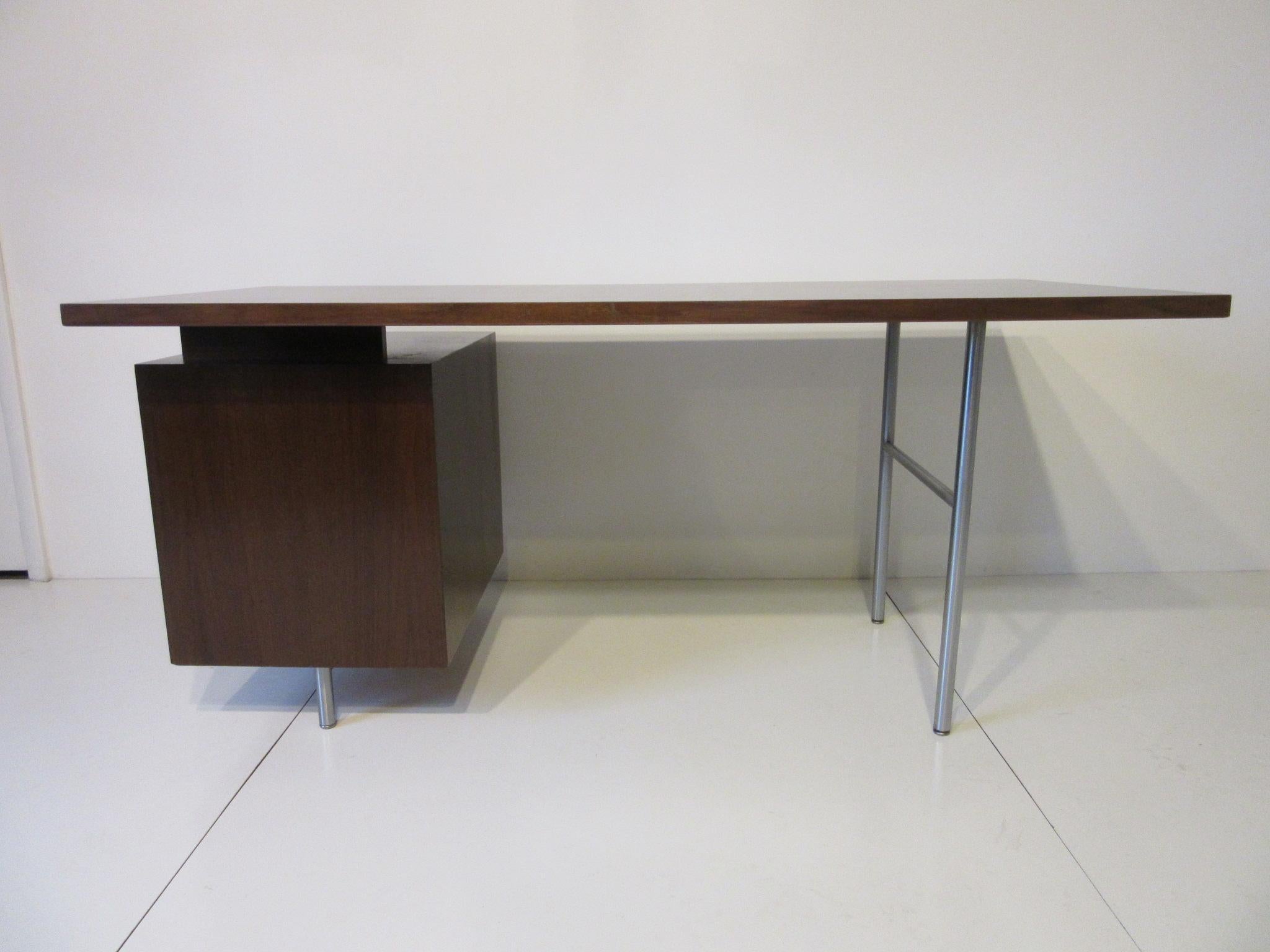 George Nelson Walnut Desk by Herman Miller 2