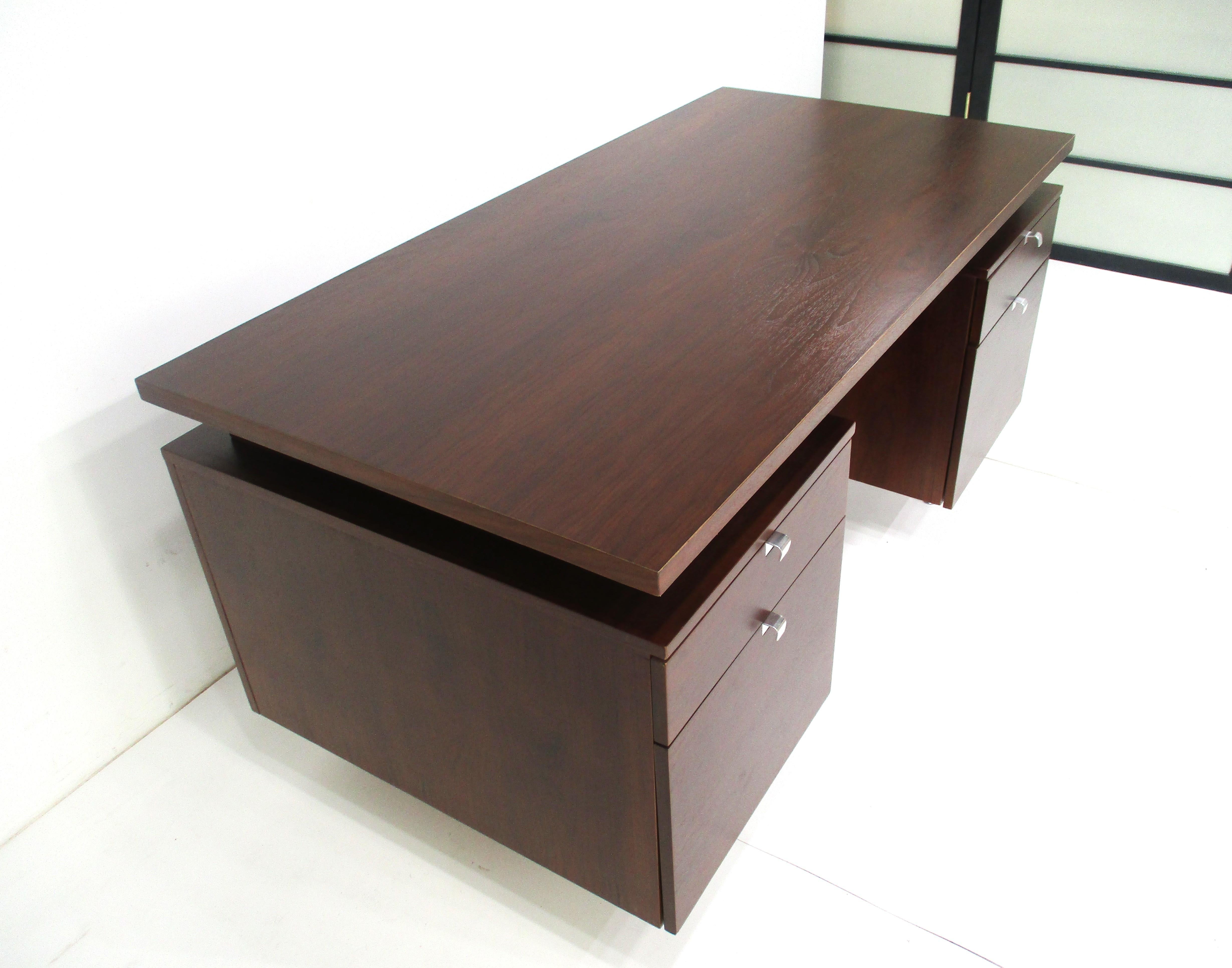 George Nelson Walnut Executive Desk by Herman Miller   4