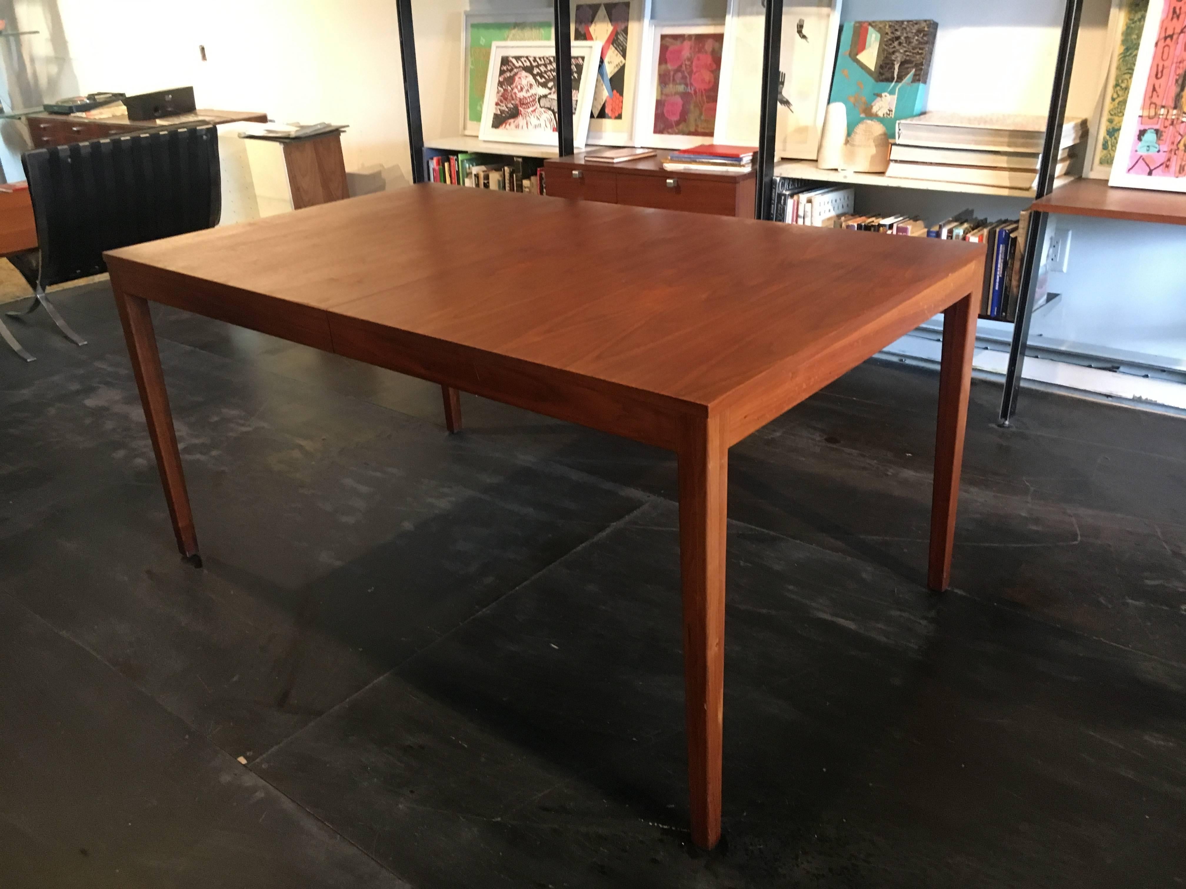 George Nelson Walnut Extension Dining Table, Herman Miller, 1950 1