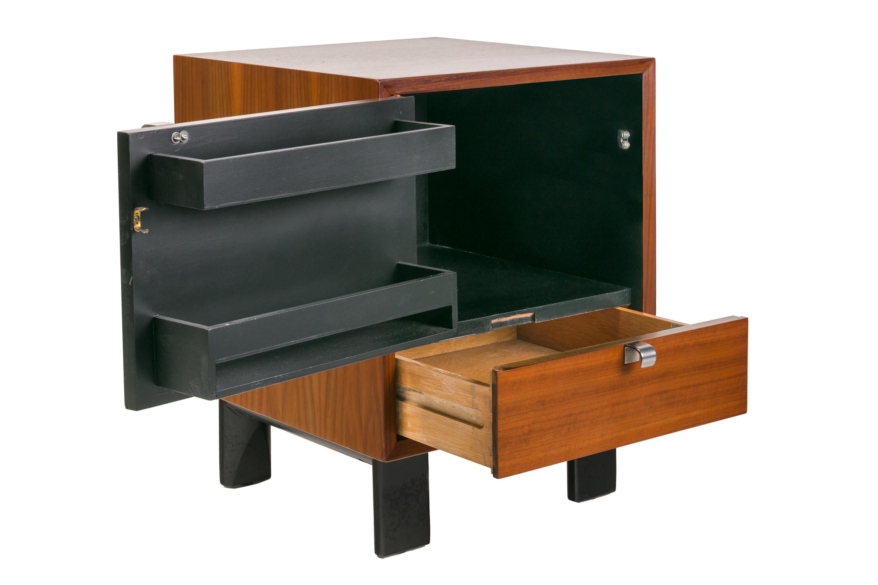 American George Nelson Walnut Nightstands for Herman Miller, USA, 1950s